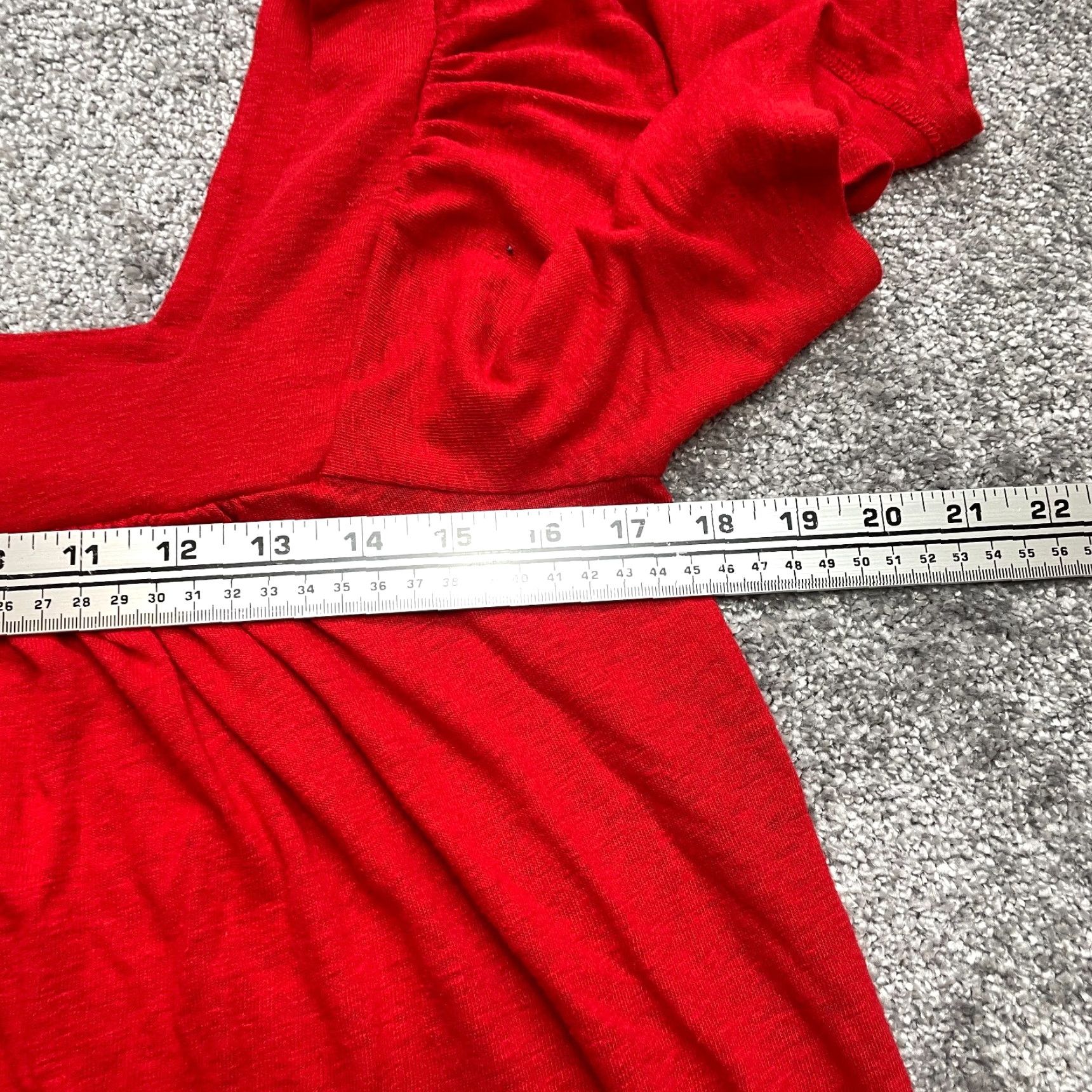 Banana Republic Banana Republic Shirt Womens S True Red Square Neck Linen Short Sleeve OLX Size S / US 4 / IT 40 - 5 Thumbnail
