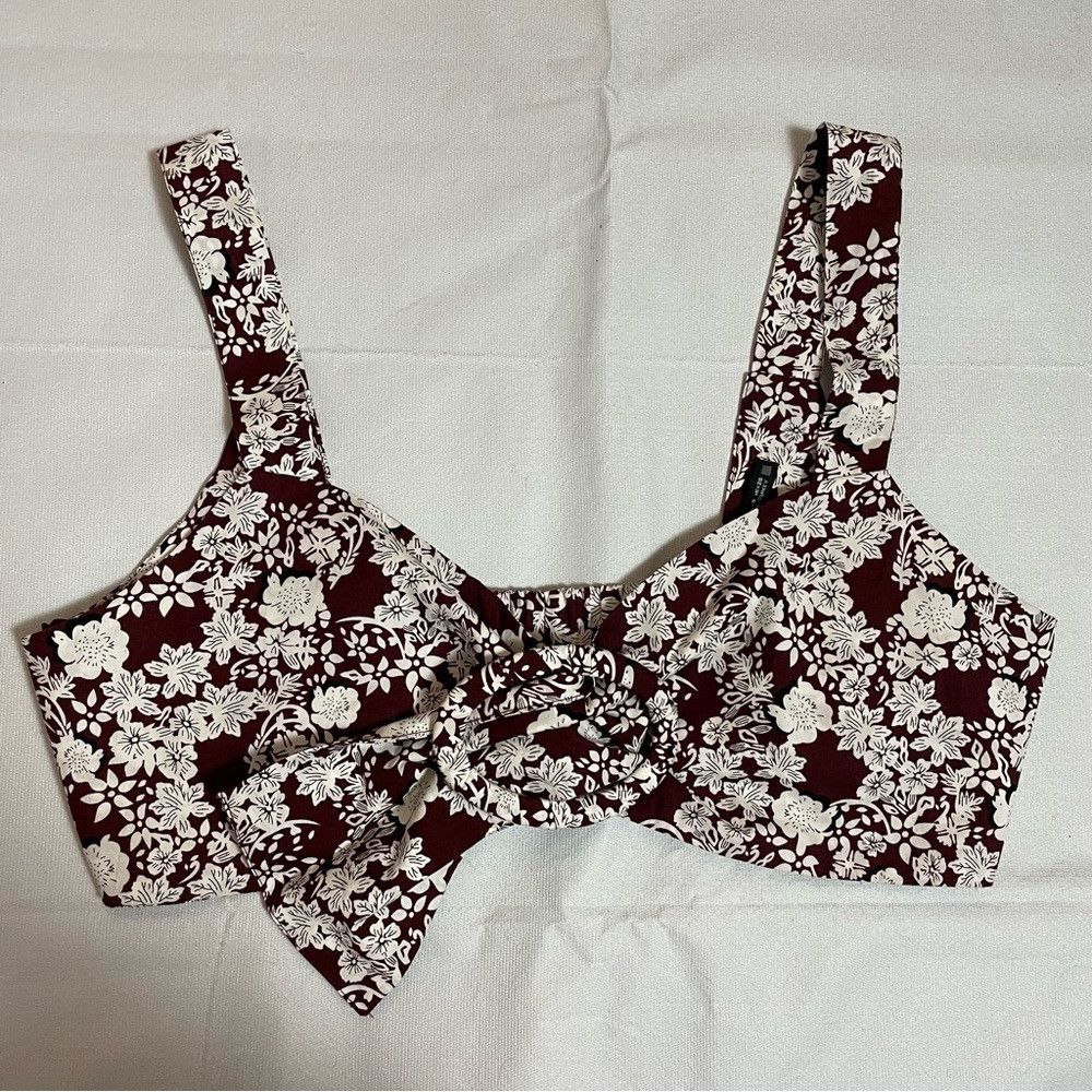 Zara New Zara Floral Cotton Cropped Buckle Top Size S Size S / US 4 / IT 40 - 5 Thumbnail