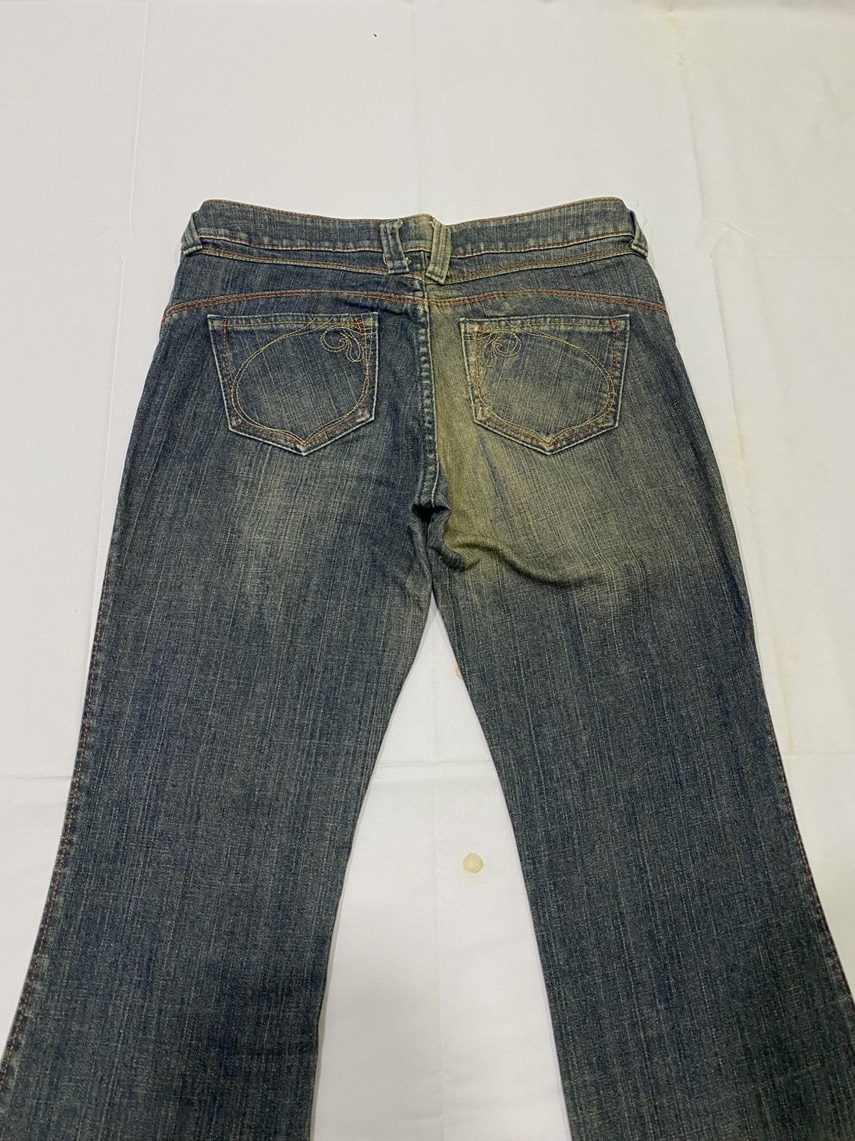 If Six Was Nine Japanese brand X tornado mart spiral style flare jeans Size US 31 - 14 Thumbnail