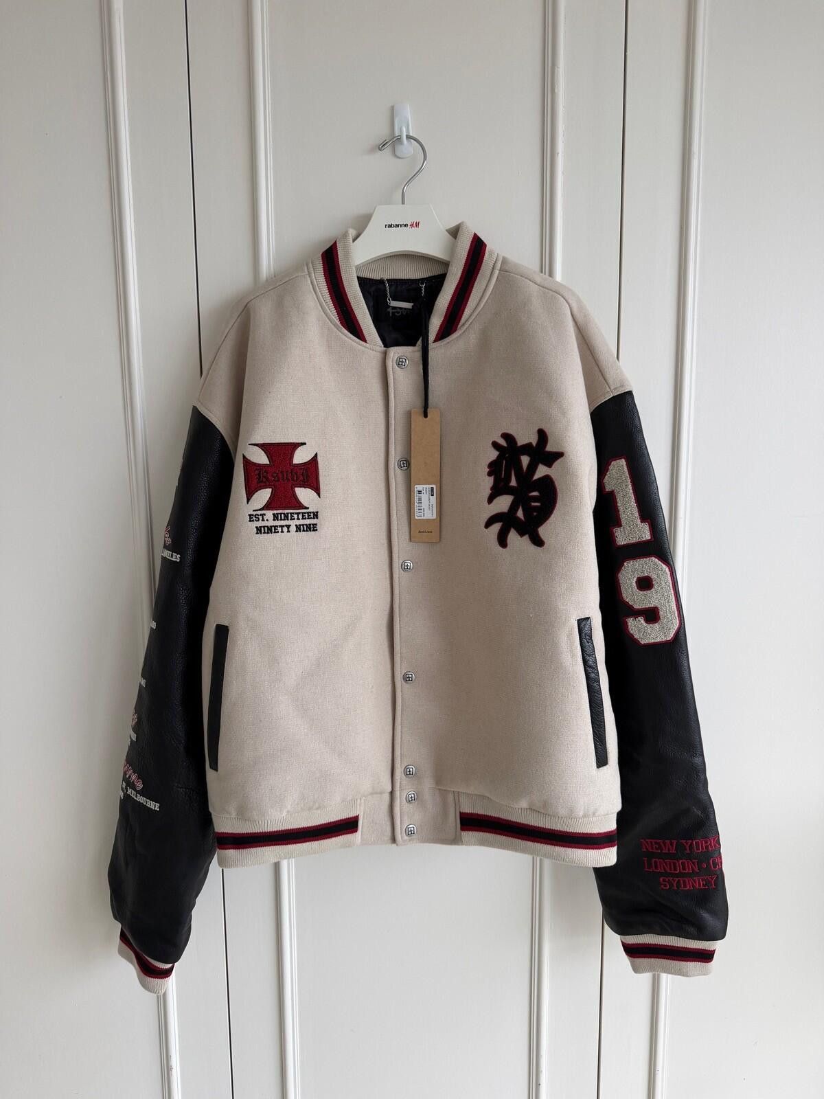 Ksubi new Ksubi mens varsity bomber jacket wool leather medium top Size US M / EU 48-50 / 2 - 1 Thumbnail