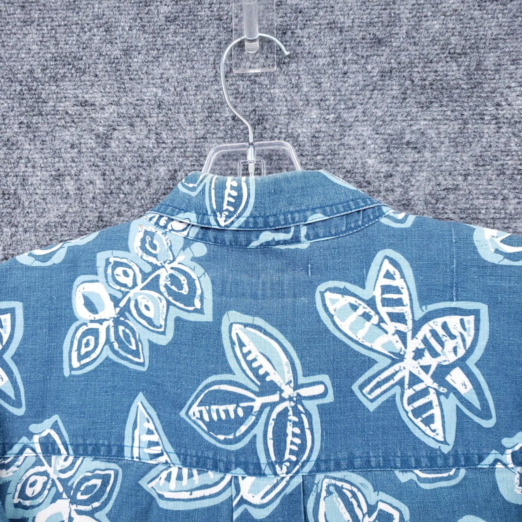 Bugle Boy Bugle Boy Shirt Mens L Large Button-Down Blue Hawaiian Tropical Short Sleeves Size US L / EU 52-54 / 3 - 7 Thumbnail