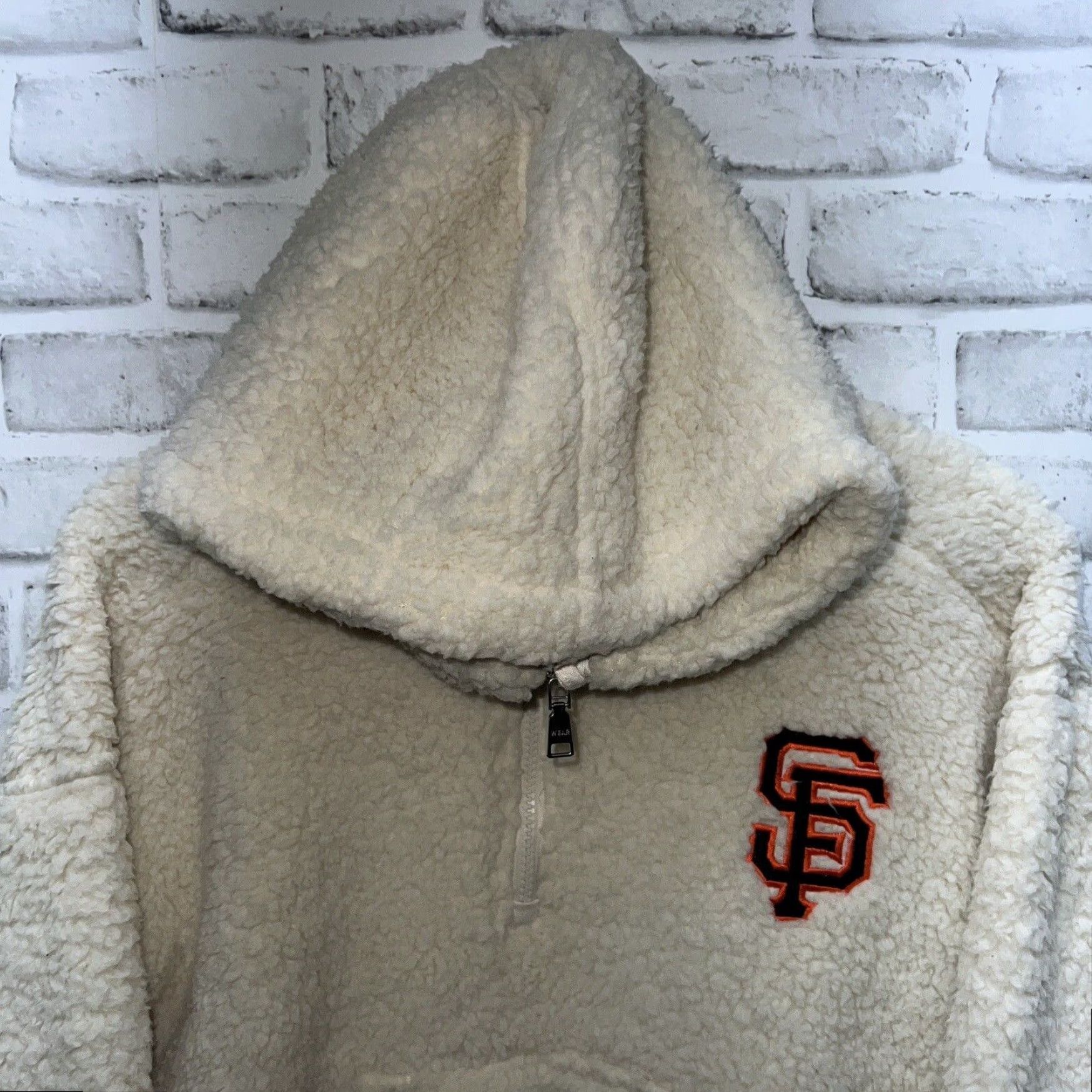 Vintage Wear By Erin Andrews San Francisco Giants Fleece Hoodie Womens Large Size L / US 10 / IT 46 - 3 Thumbnail