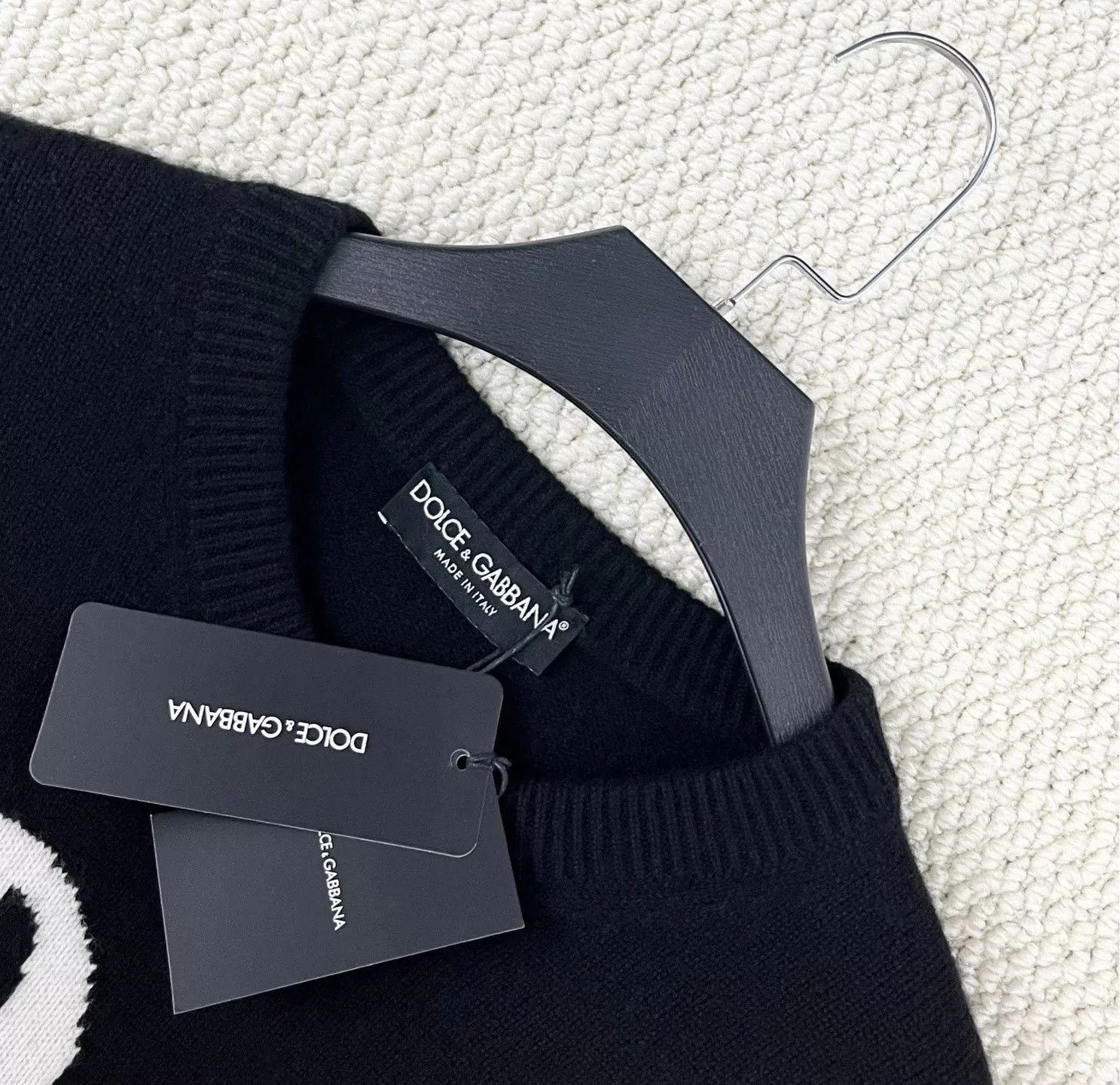 Dolce & Gabbana Dolce&Gabbana Black Intarsia Logo Sweater Size US S / EU 44-46 / 1 - 2 Thumbnail