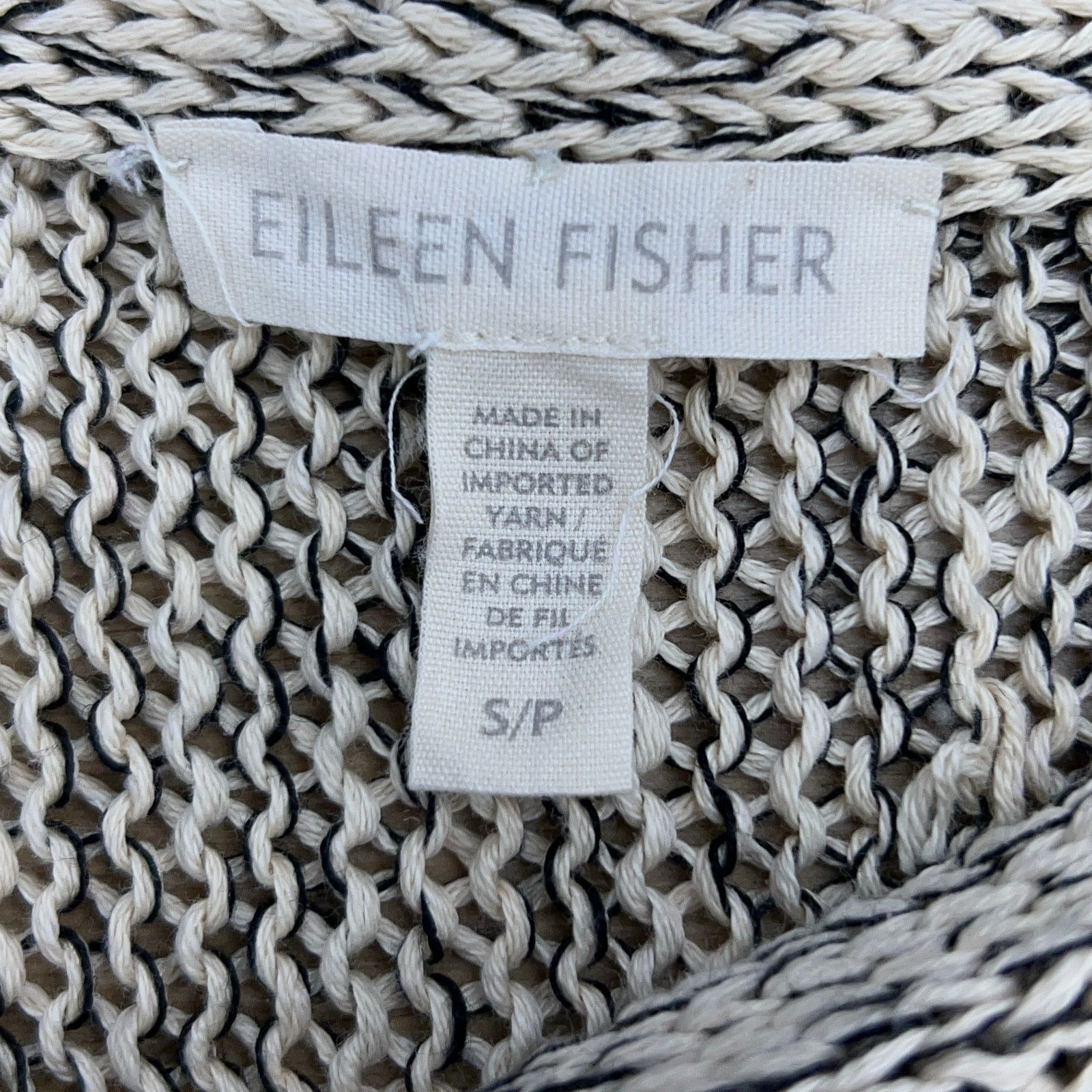 Eileen Fisher Eileen Fisher Size S Sweater Open Knit Organic Cotton Linen Size S / US 4 / IT 40 - 12 Thumbnail