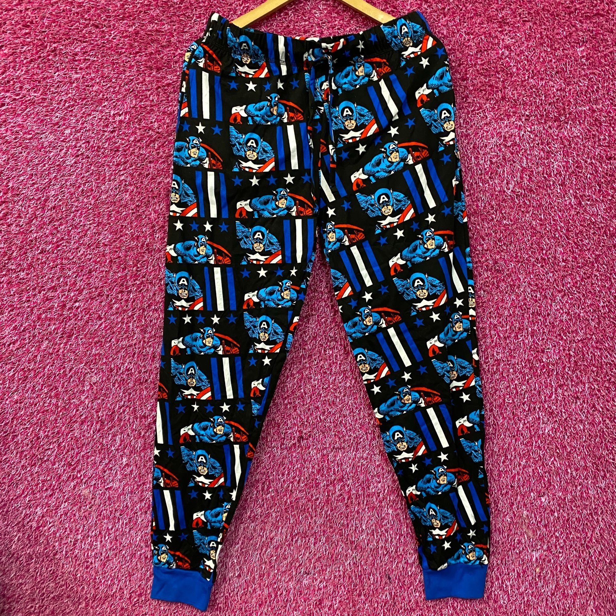 Marvel Comics Marvel Captain America Graphic Pajama Pants Medium Size 32" / US 10 / IT 46 - 1 Thumbnail
