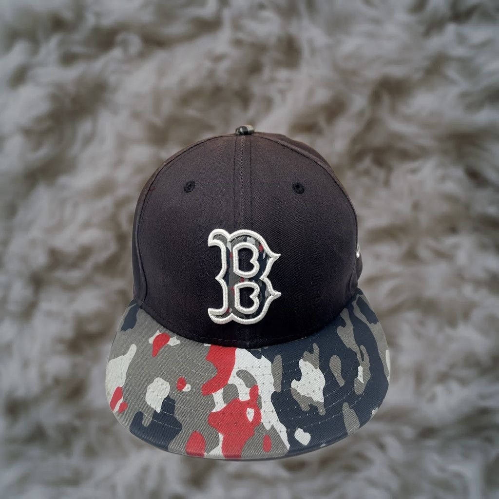 New Era New Era 59 Hat Mens M/L Boston Red Sox StrapBack Flat Bill Cap One Size Fit All Size ONE SIZE - 1 Thumbnail
