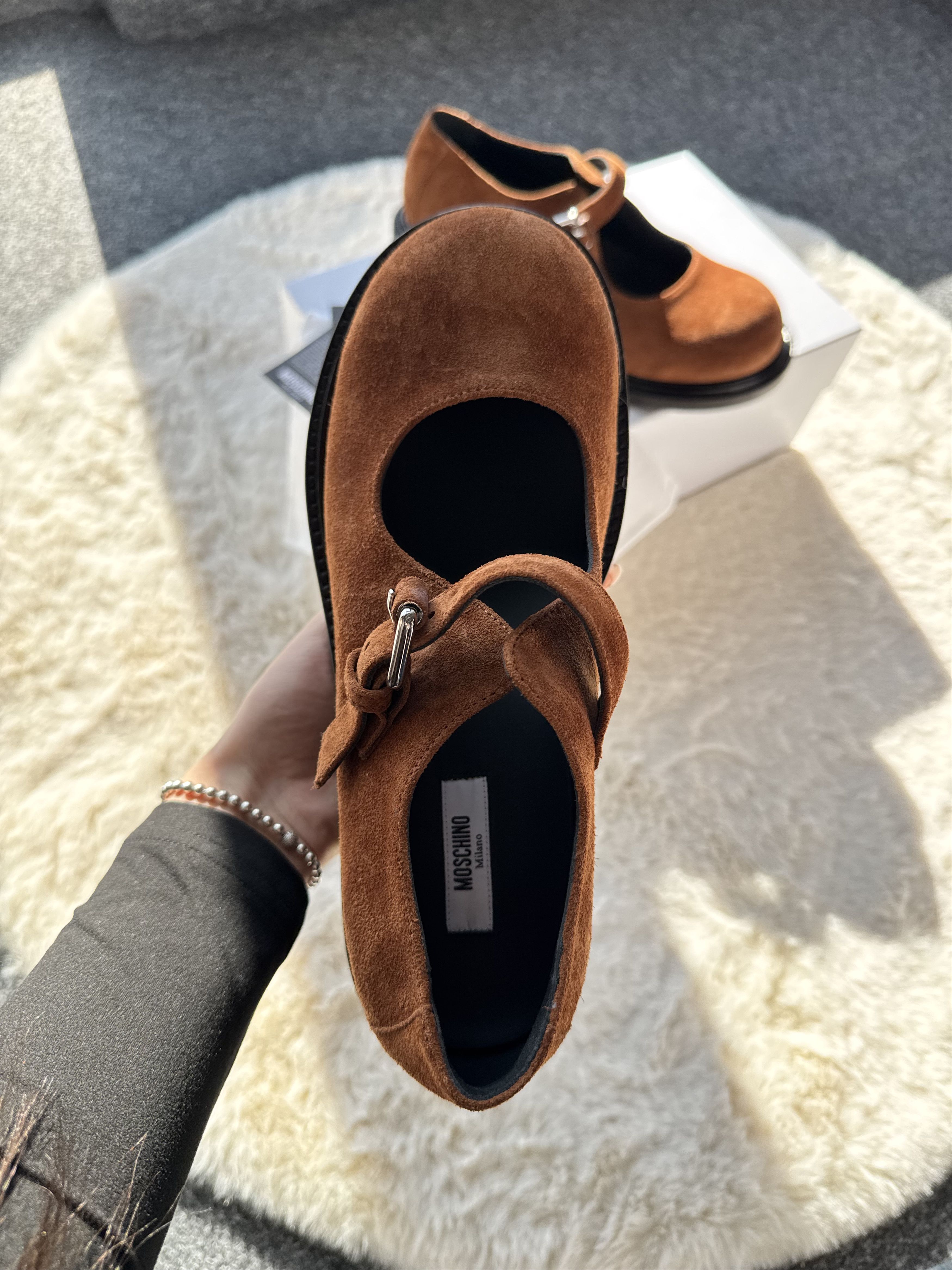 Moschino Moschino Brown suede Mary Jane Slip-on pumps ruggine 40 Size US 10 / IT 40 - 7 Thumbnail