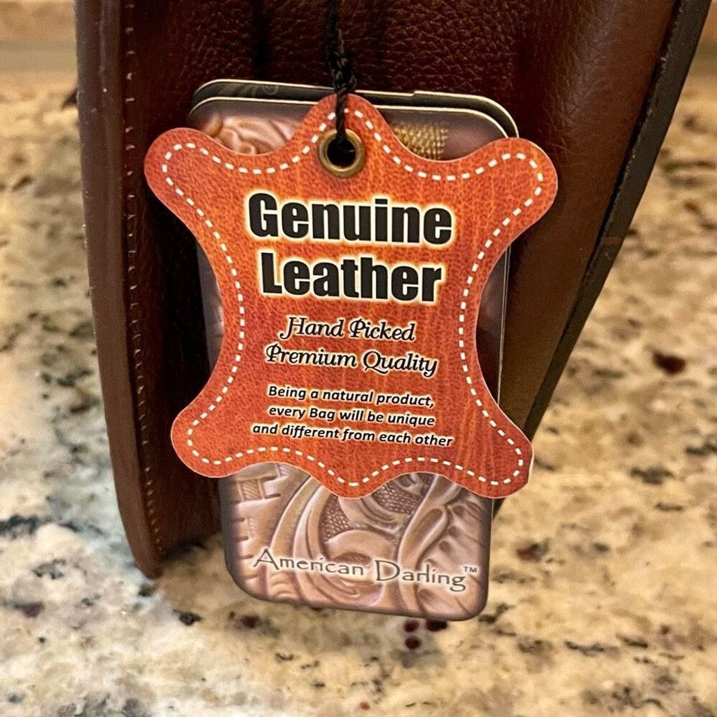 Other New Heart Canteen Purse Genuine Western Tooled Leather Women Size ONE SIZE - 9 Thumbnail