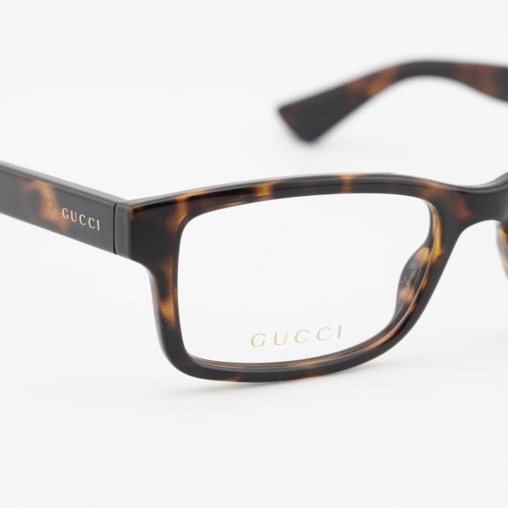 Gucci Gucci GG1717O 002 Eyeglasses Havana 54mm Rectangle Frame Size ONE SIZE - 6 Thumbnail