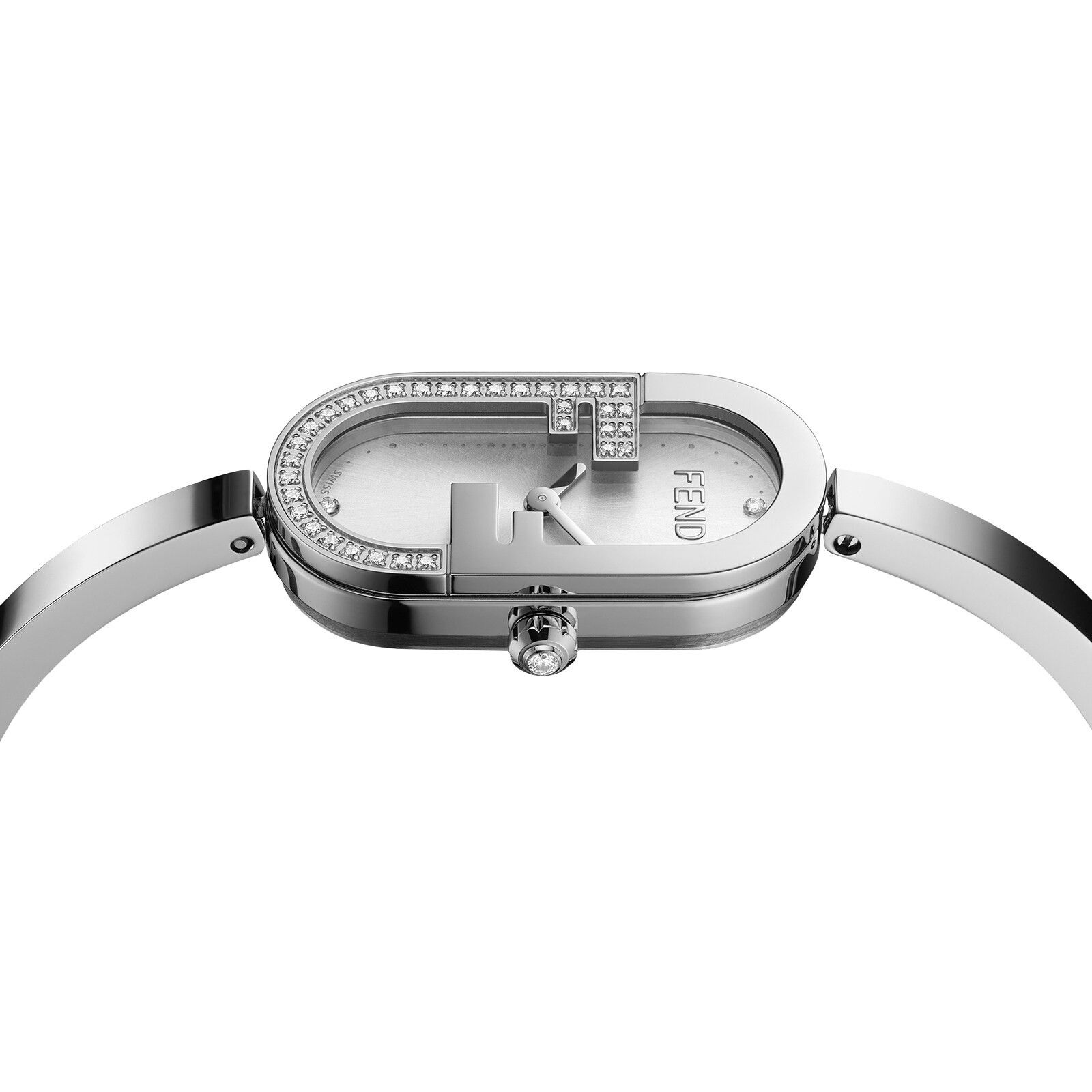 Fendi o1w1db10625 Size: OS / O'Lock Vertical Watch in Silver Size ONE SIZE - 3 Thumbnail