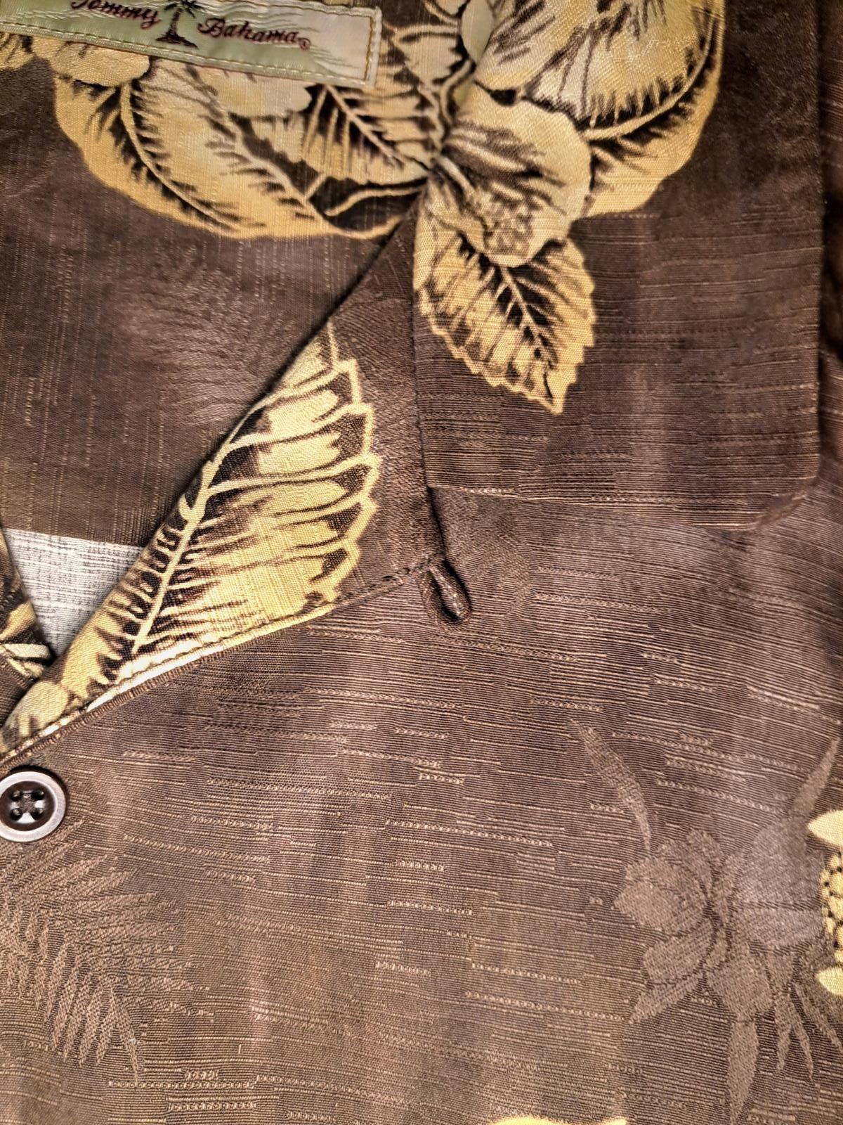 Tommy Bahama Tommy Bahama Button Up Shirt Mens XL Brown Silk Hawaiian Size US XL / EU 56 / 4 - 7 Thumbnail