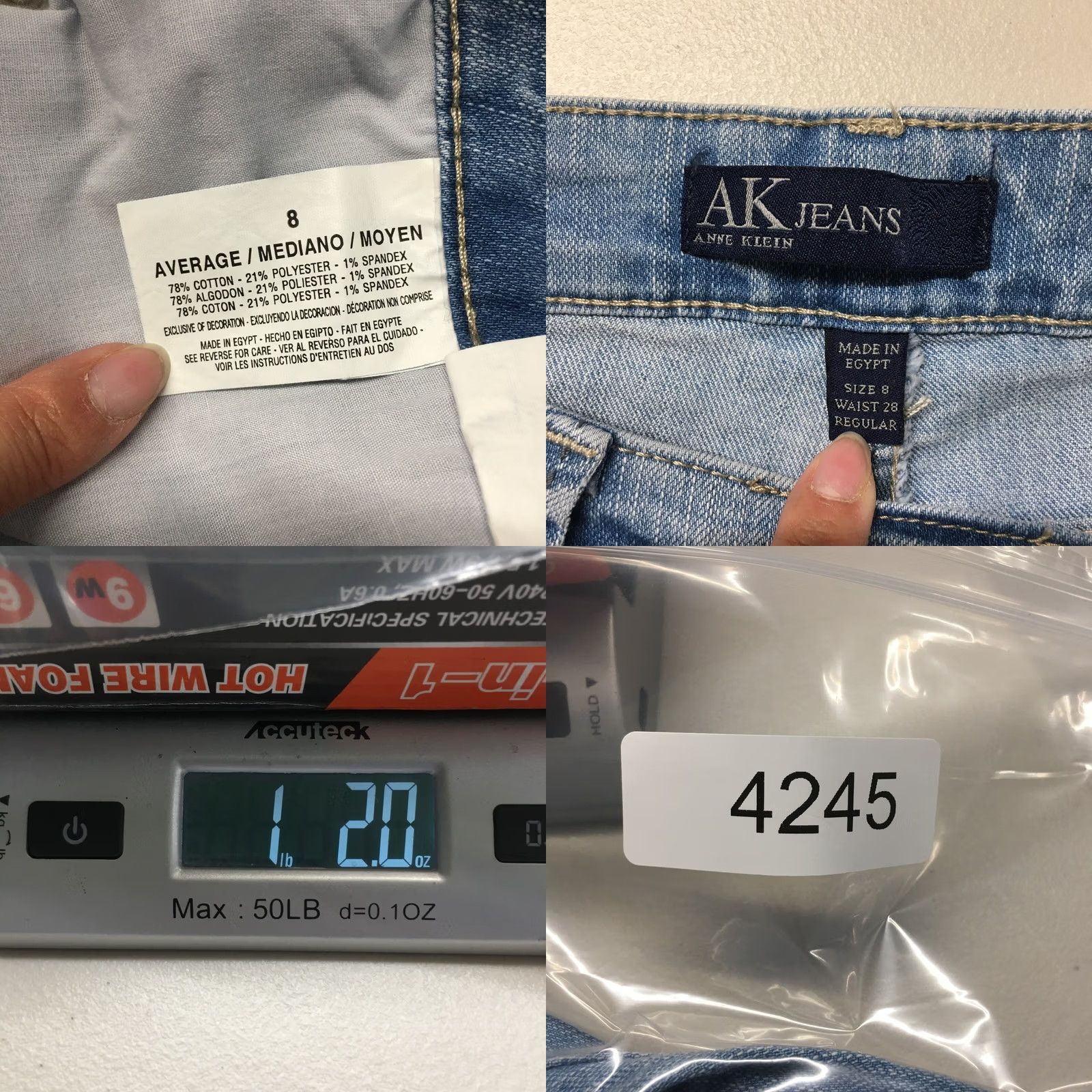 Anne Klein Anne Klein Jeans Womens 8 Blue Denim Light Wash Cropped 5 Pocket Zip Fly Regular Fit Shirt/Hoodie/Jeans (adjusted as Jeans) Size 30" / US 8 / IT 44 - 9 Thumbnail