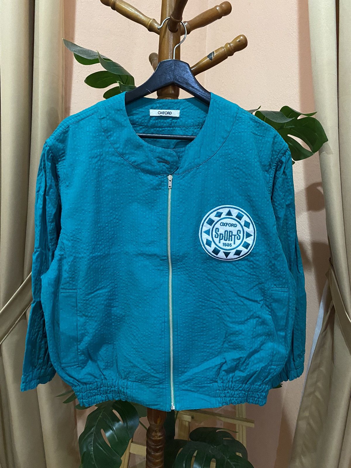 Other Oxford Sports 1985 Teal Cotton Jacket - Retro Sportswear Size US M / EU 48-50 / 2 - 1 Thumbnail