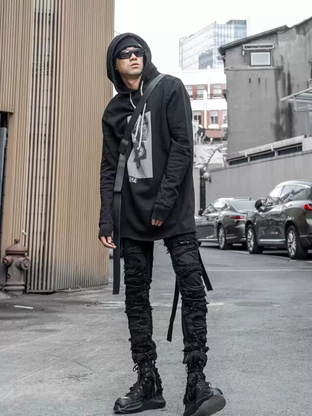 Rick Owens Rickowens Subline DRK Ribbon Printed Hoodie Hoodie Sweater Size US M / EU 48-50 / 2 - 1 Thumbnail