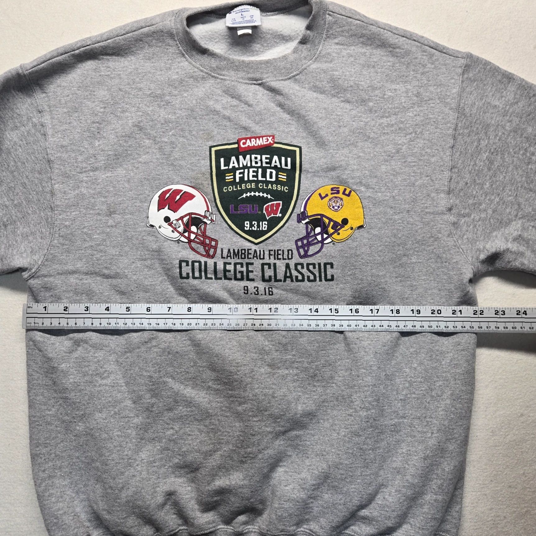 Champion VINTAGE Champion LSU Football Sweater Shirt Pullover Gray Long Sleeve Adult L Large Mens Size US L / EU 52-54 / 3 - 4 Thumbnail