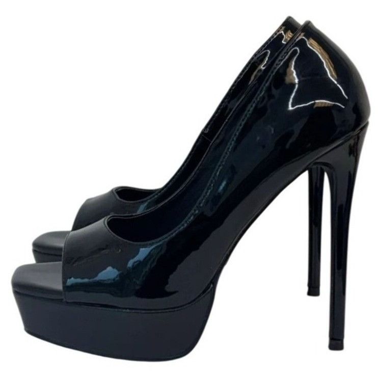 Other OLIVIA FERGUSON / Cassandra / Black Patent / Leather / Open- Size US 8.5 / IT 38.5 - 2 Thumbnail