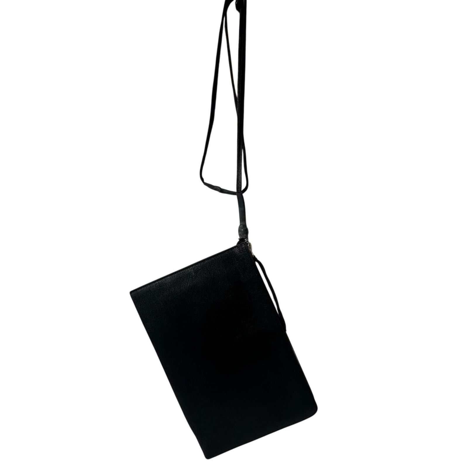 11 By Boris Bidjan Saberi Zip-Around Large Wallet Pouch Black Grained Leather Bag Size ONE SIZE - 4 Thumbnail