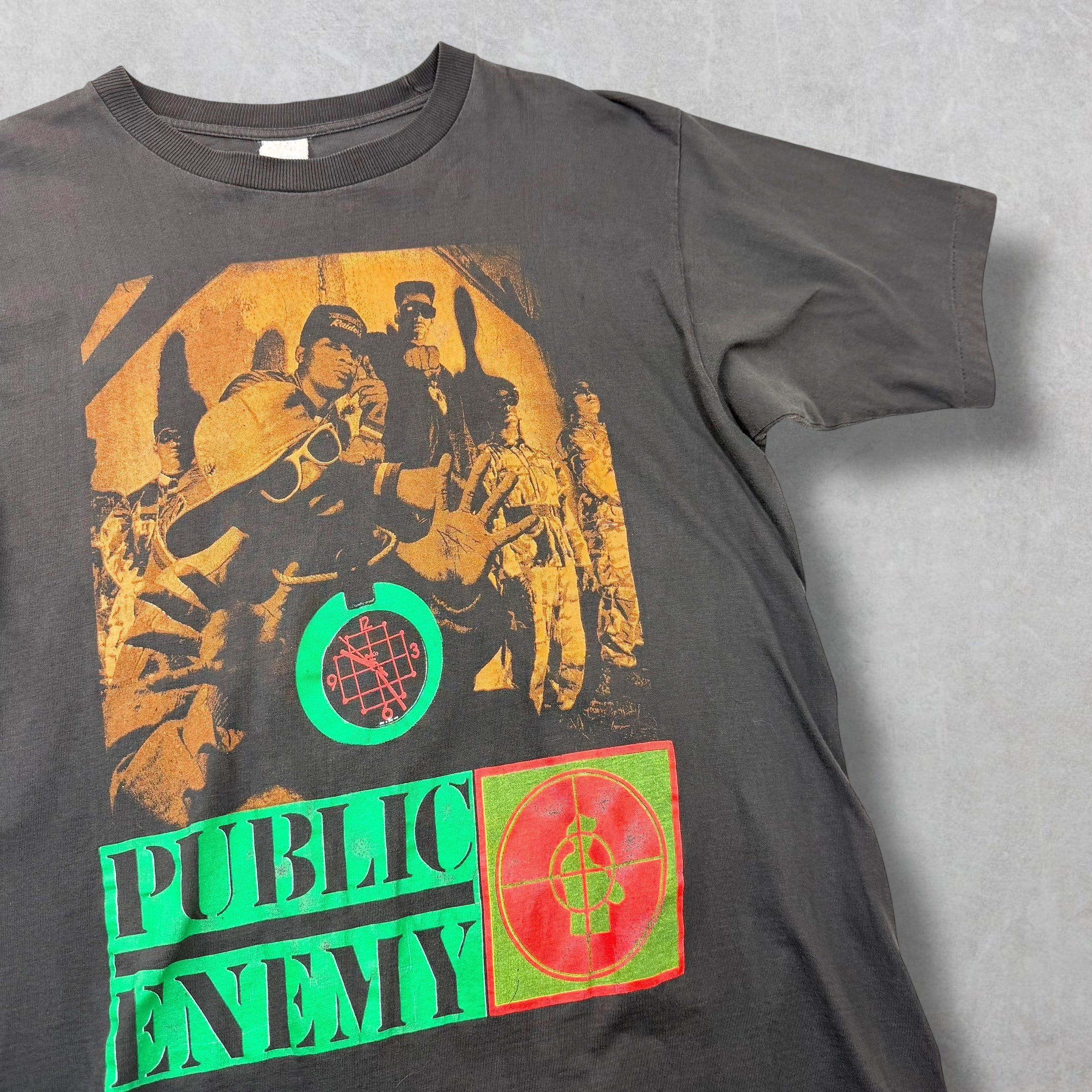 Vintage Vintage Early 90s Public Enemy Skull Gun Tee XL Size US XL / EU 56 / 4 - 3 Thumbnail