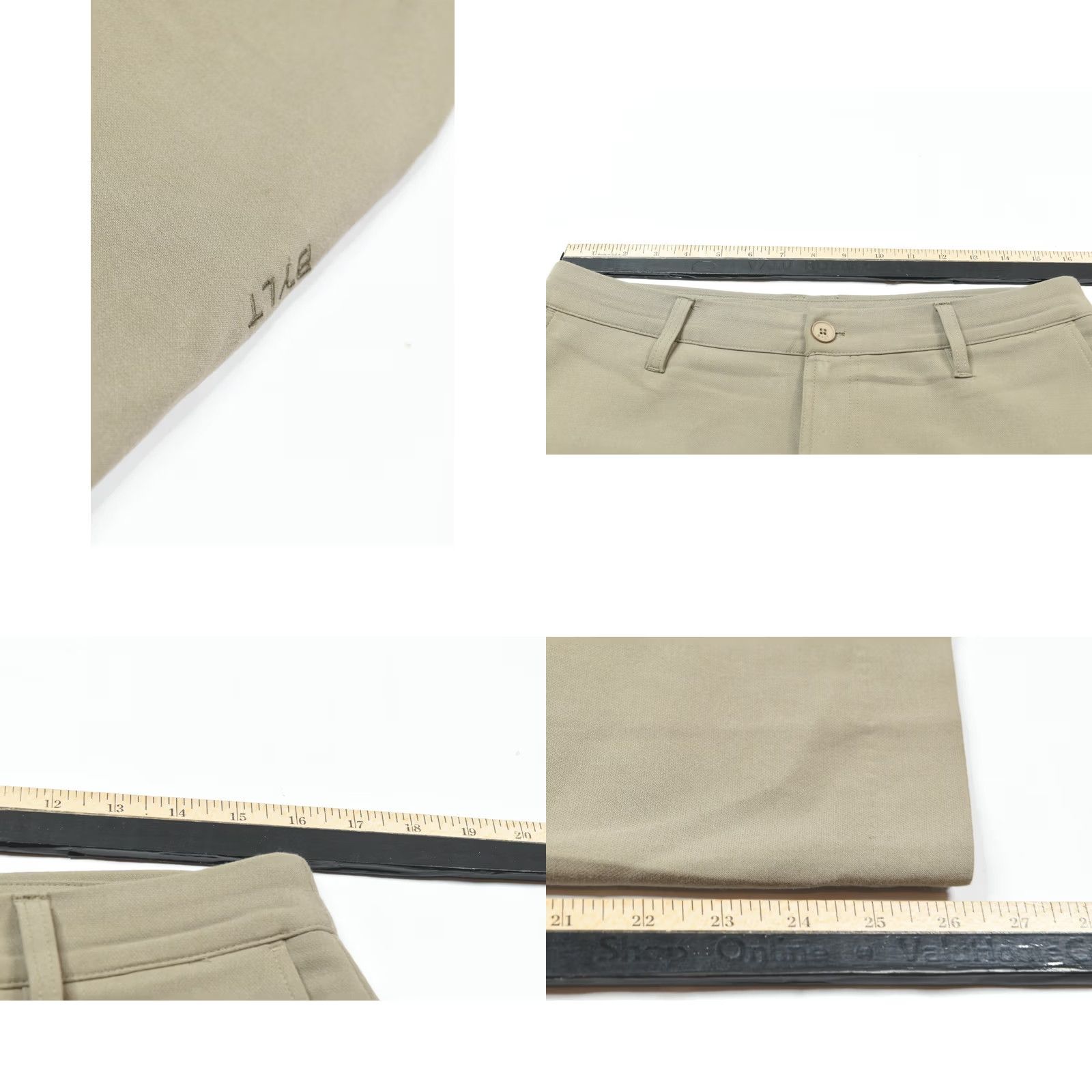 Vintage BYLT Executive Pants Mens 32 Beige Khaki Lightweight Stretch Slim Fit Pants Size US 32 / EU 48 - 8 Thumbnail