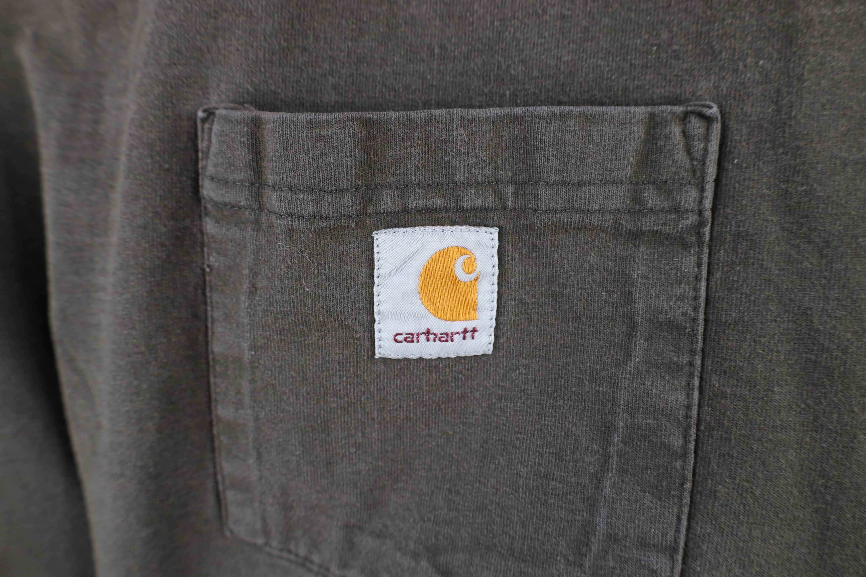Carhartt Vintage Carhartt Spell Out Long Sleeve Pocket T-Shirt Green Size US M / EU 48-50 / 2 - 4 Thumbnail
