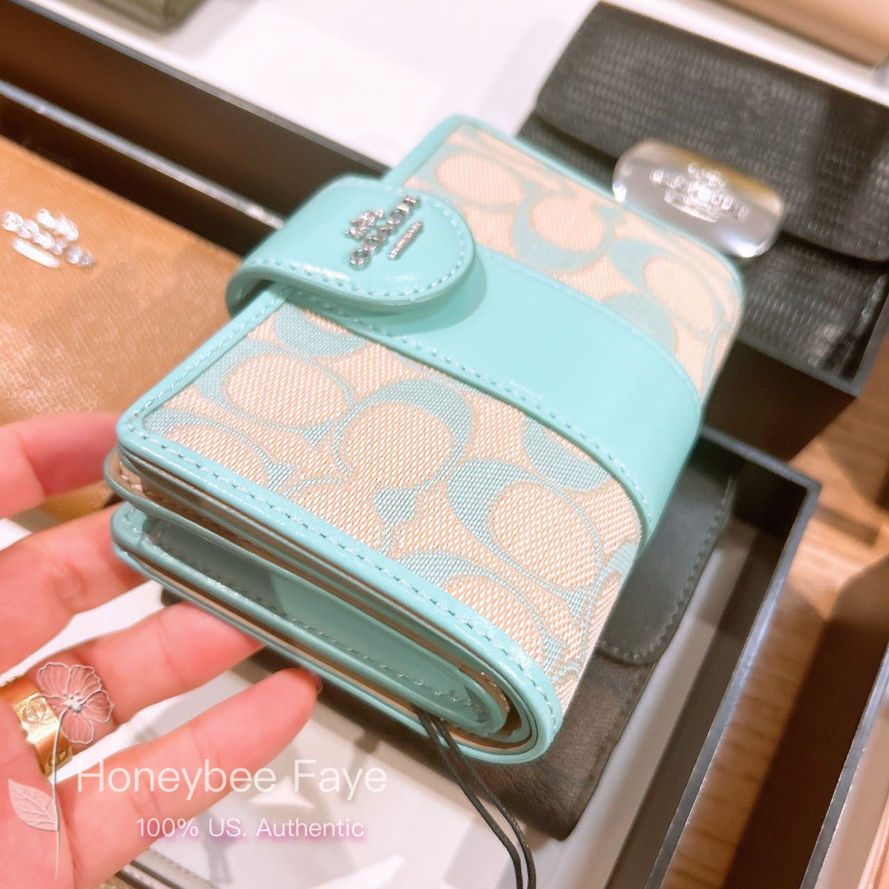 Coach Medium Corner Zip Wallet In Signature Jacquard CT922 Size ONE SIZE - 4 Thumbnail