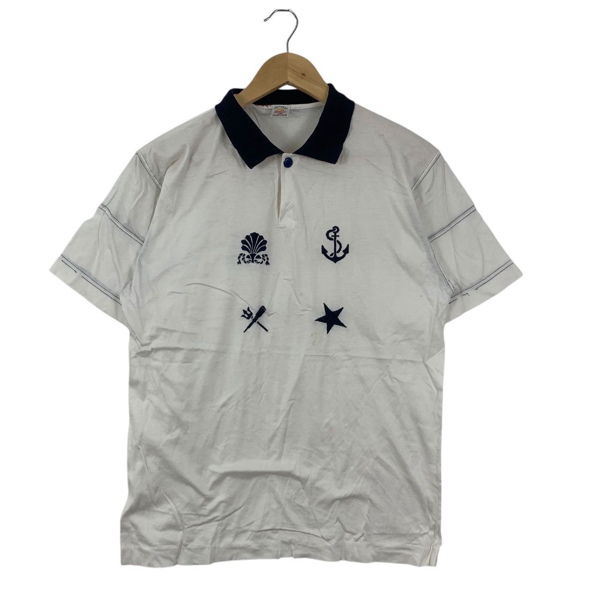 Vintage Vintage BRUNO NALDI SEA Naval Made In Italy Polo Tee Shirt Size S / US 4 / IT 40 - 5 Thumbnail