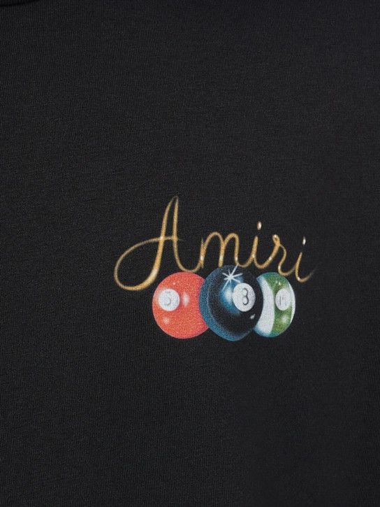 Amiri o1lsvrm0425 Pool Cue Cotton T-Shirt in Black Size US S / EU 44-46 / 1 - 5 Thumbnail