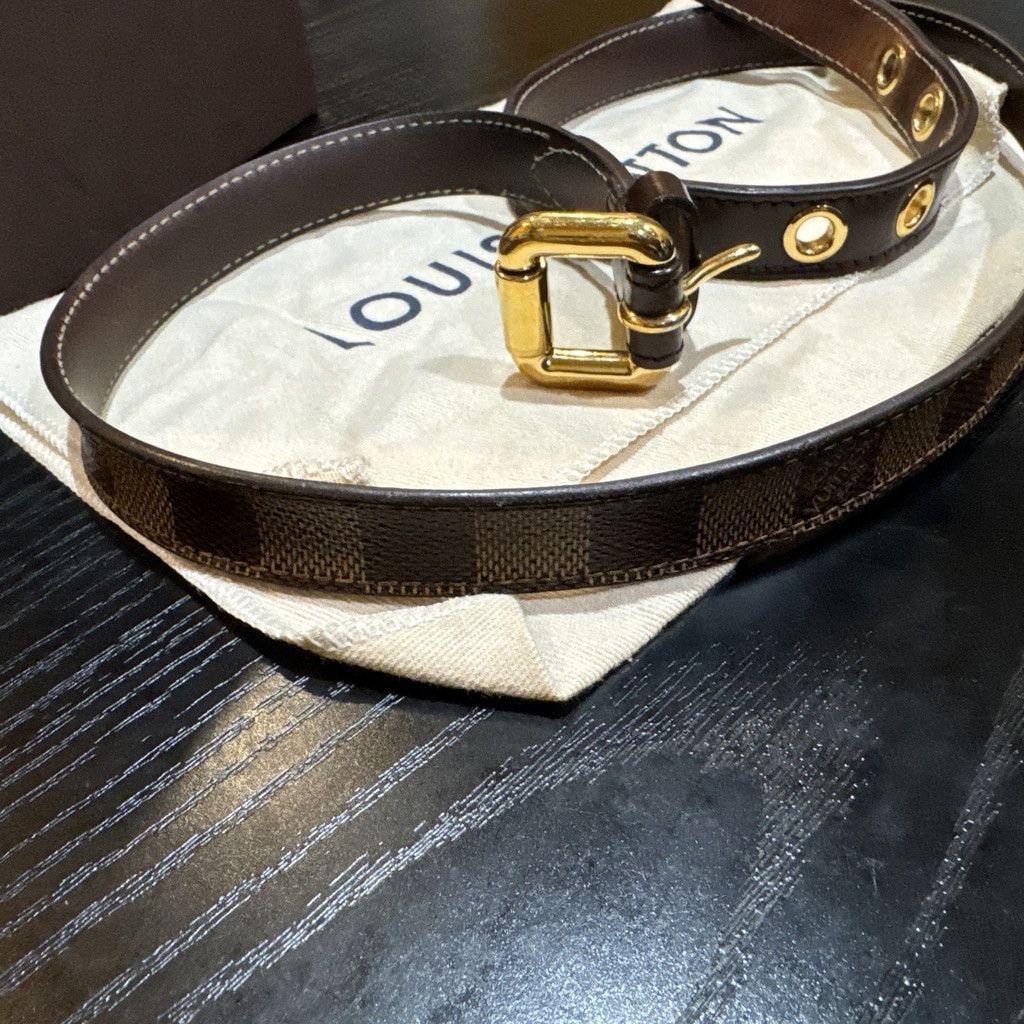 Louis Vuitton Louis Vuitton Damier Ebene Canvas Leather 25mm Belt 90/36 Size ONE SIZE - 8 Thumbnail