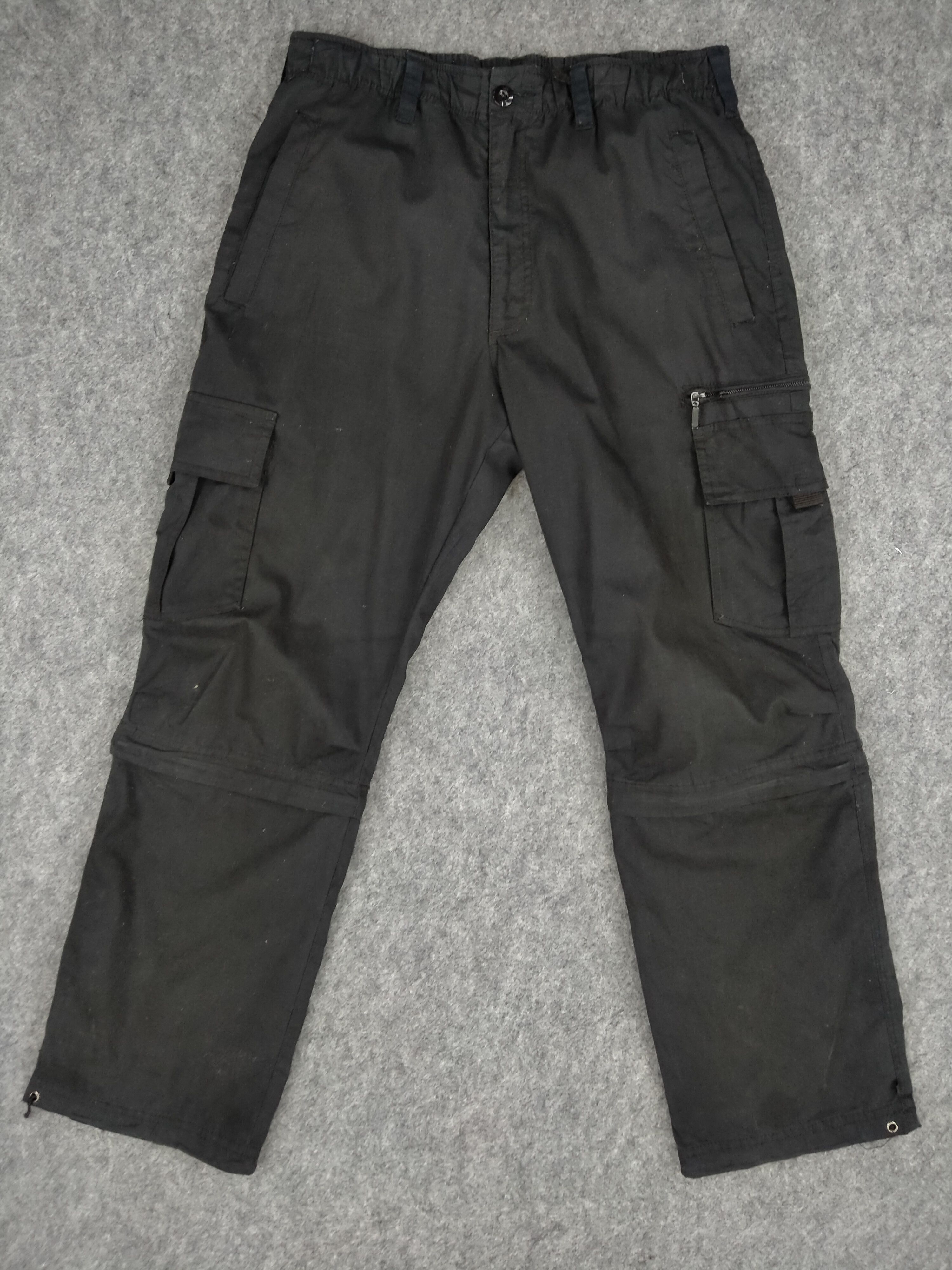Japanese Brand Vintage Elastic/Drawstring Waist Japanese Cargo Pants CP093 Size US 31 - 1 Thumbnail