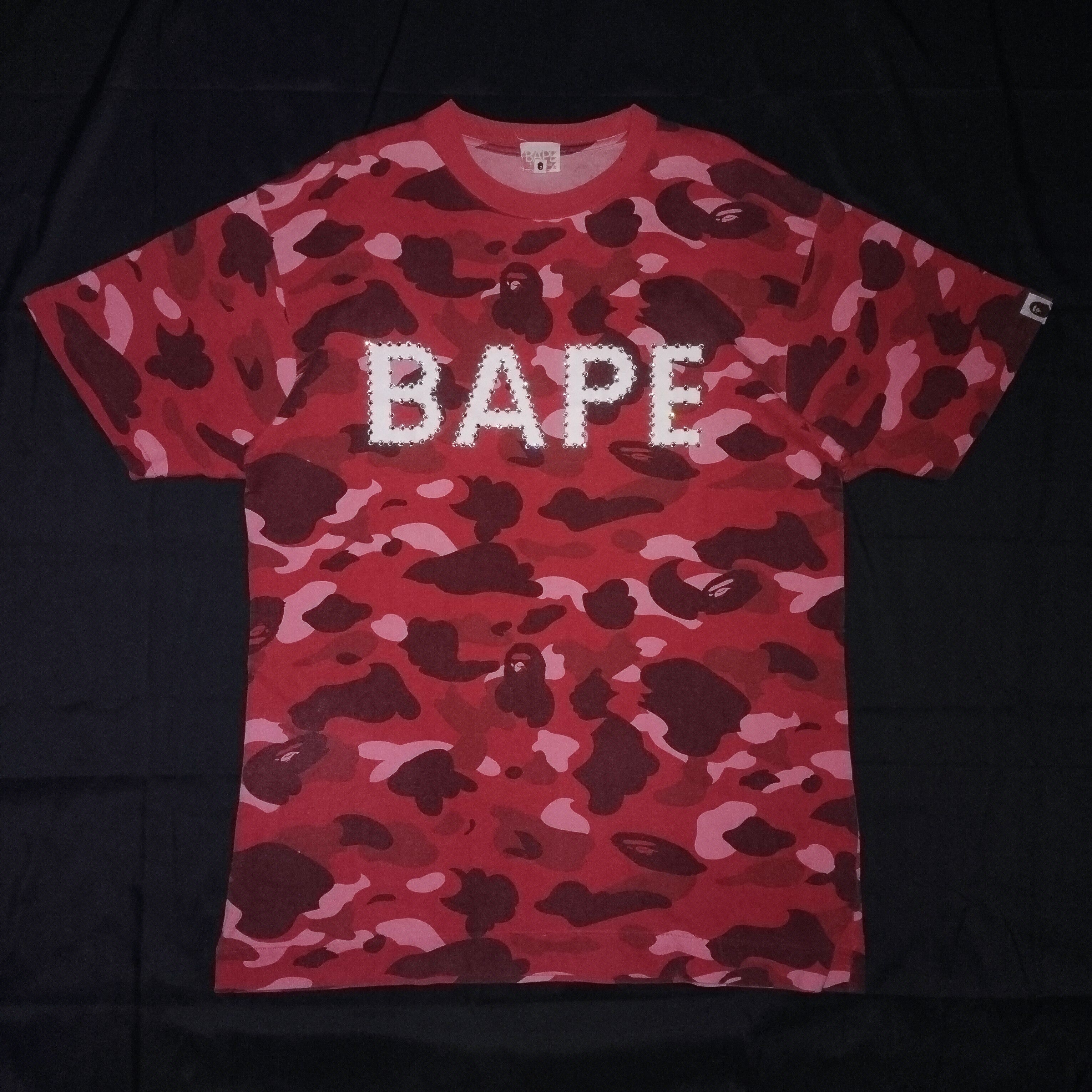 Bape 2006 Bape Swarovski Red Camo Tee Size US M / EU 48-50 / 2 - 1 Thumbnail