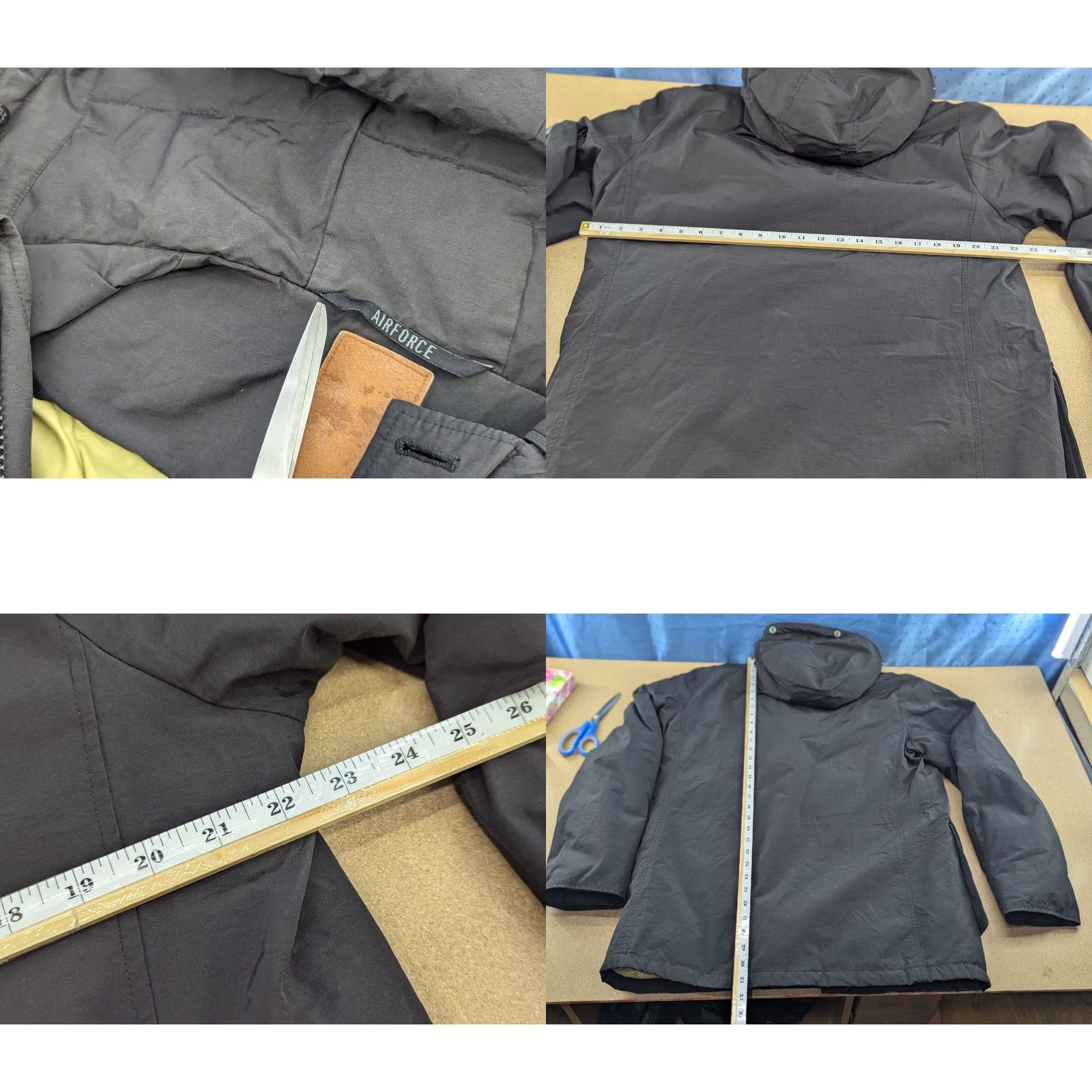 Vintage Air Force Peace and Freedom Womens Puffer Jacket Hooded Parka Black Size L Size L / US 10 / IT 46 - 8 Thumbnail