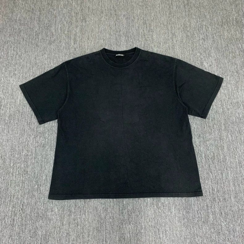 Balenciaga Balenciaga Black Spiral Short-Sleeve T-shirt Size US M / EU 48-50 / 2 - 1 Thumbnail