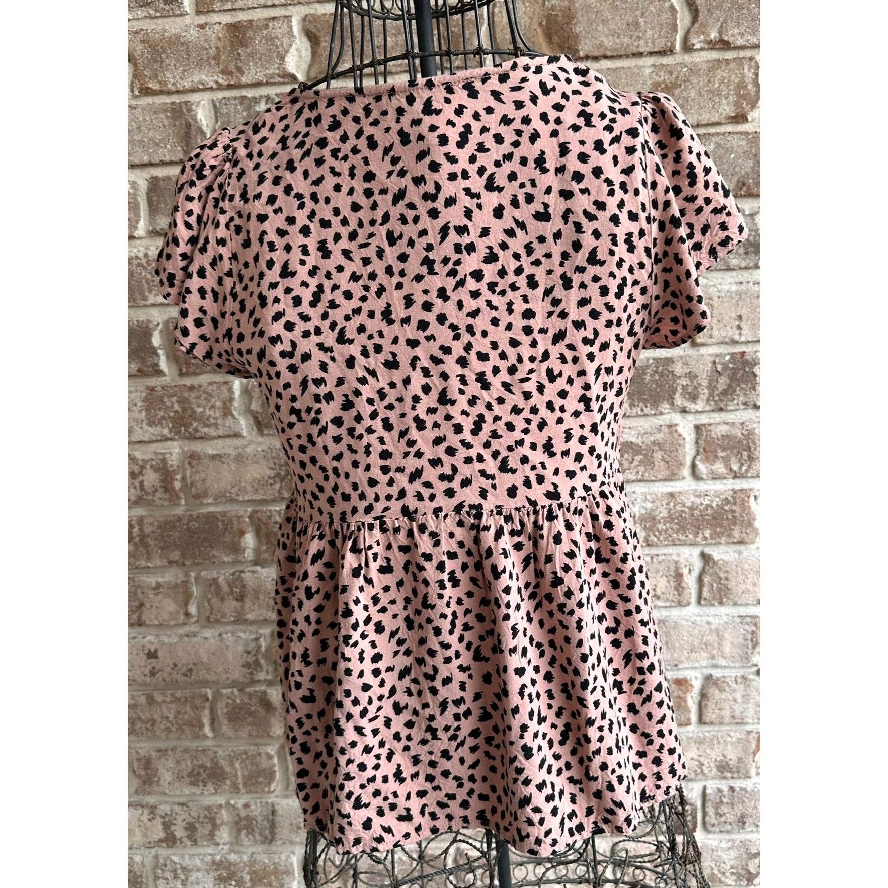 Other Savanna Jane Leopard Print Blouse Small Embroidered Artsy Size S / US 4 / IT 40 - 10 Thumbnail