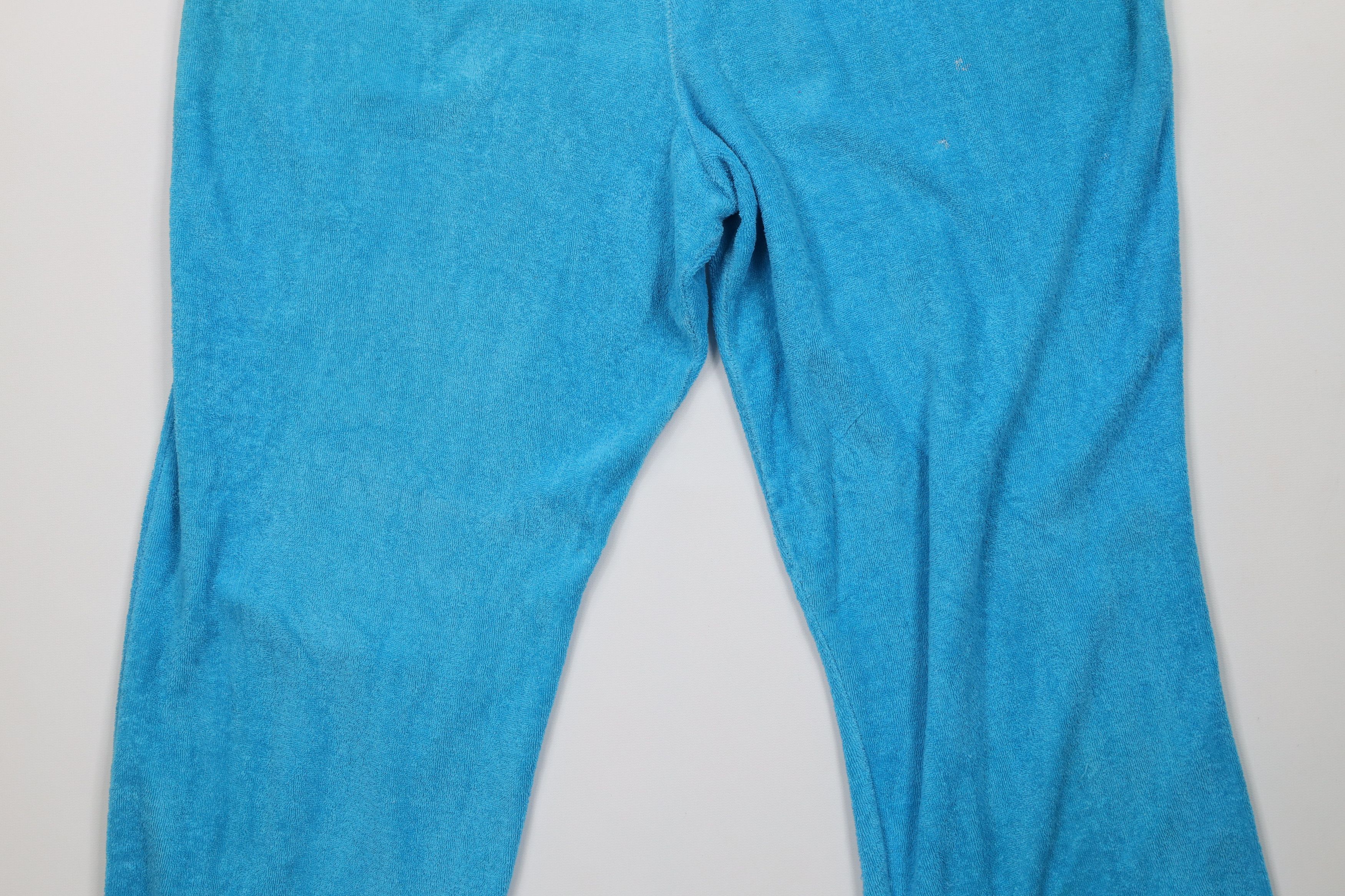 Vintage Vintage 70s Streetwear Terry Cloth Wide Leg Pants Blue USA Size 38" / US 16 / IT 52 - 13 Thumbnail