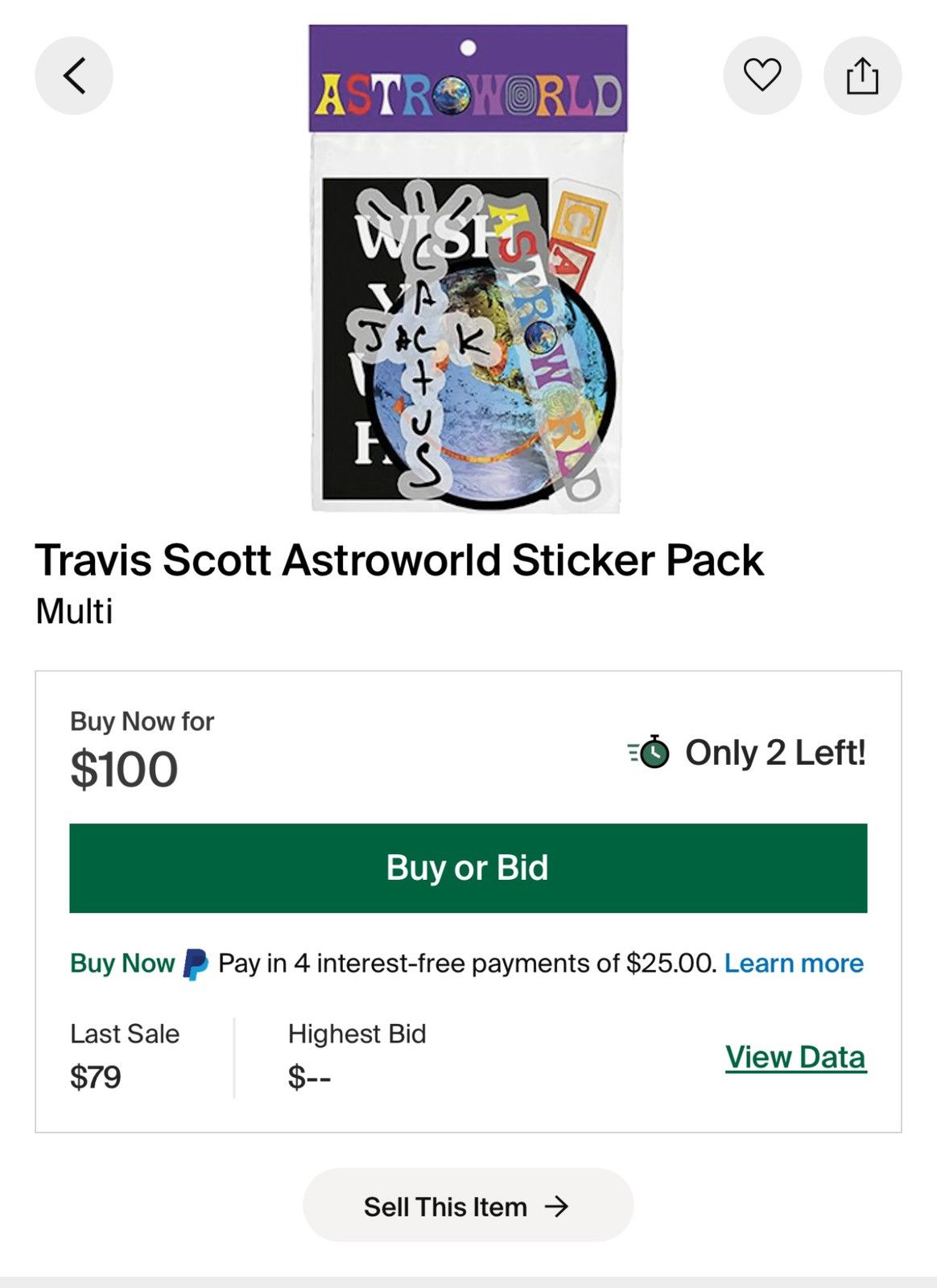 Travis Scott Astro world stickers Size ONE SIZE - 2 Thumbnail