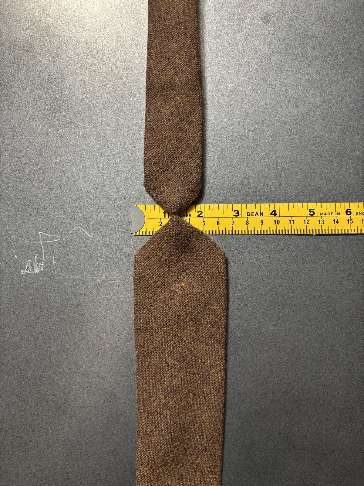 Vintage Vintage Wool Tie Made in England Necktie 1960s 1970s Saxony Size ONE SIZE - 9 Thumbnail