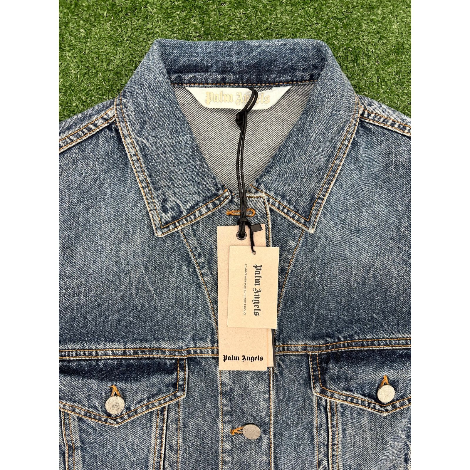 Palm Angels Palm Angels Sunrise Cobalt Denim Jacket Size Small Size US S / EU 44-46 / 1 - 4 Thumbnail