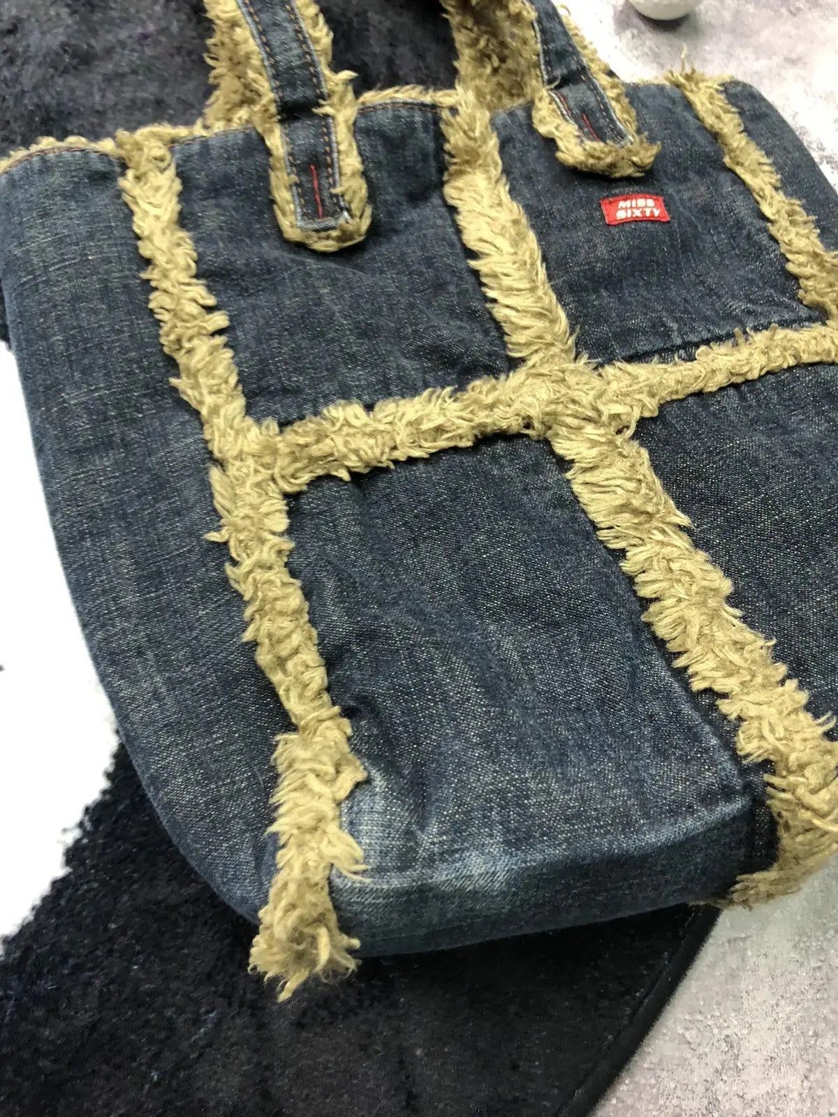 Miss Sixty MISS SIXTY Vintage Streetwear Avantgarde Mohair Denim Bag Size ONE SIZE - 4 Thumbnail
