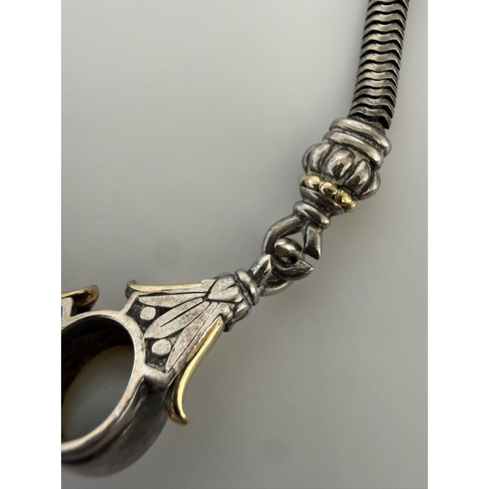 Other LAGOS Caviar sterling silver and 18K yellow gold Vintage Size ONE SIZE - 5 Thumbnail