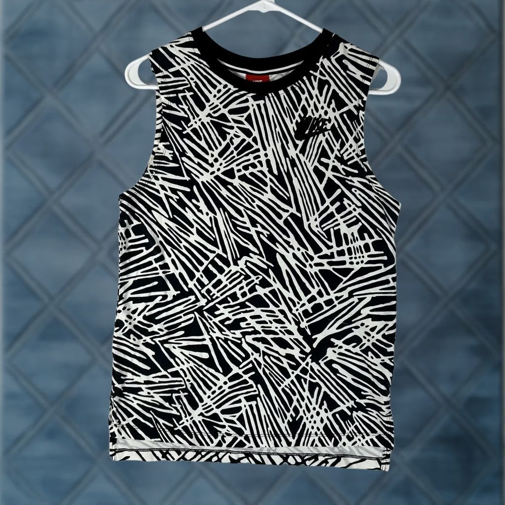 Nike Nike Sleeveless Tank Top Shirt Womens XS Black White Abstract Casual Top Cotton Size S / US 4 / IT 40 - 1 Thumbnail