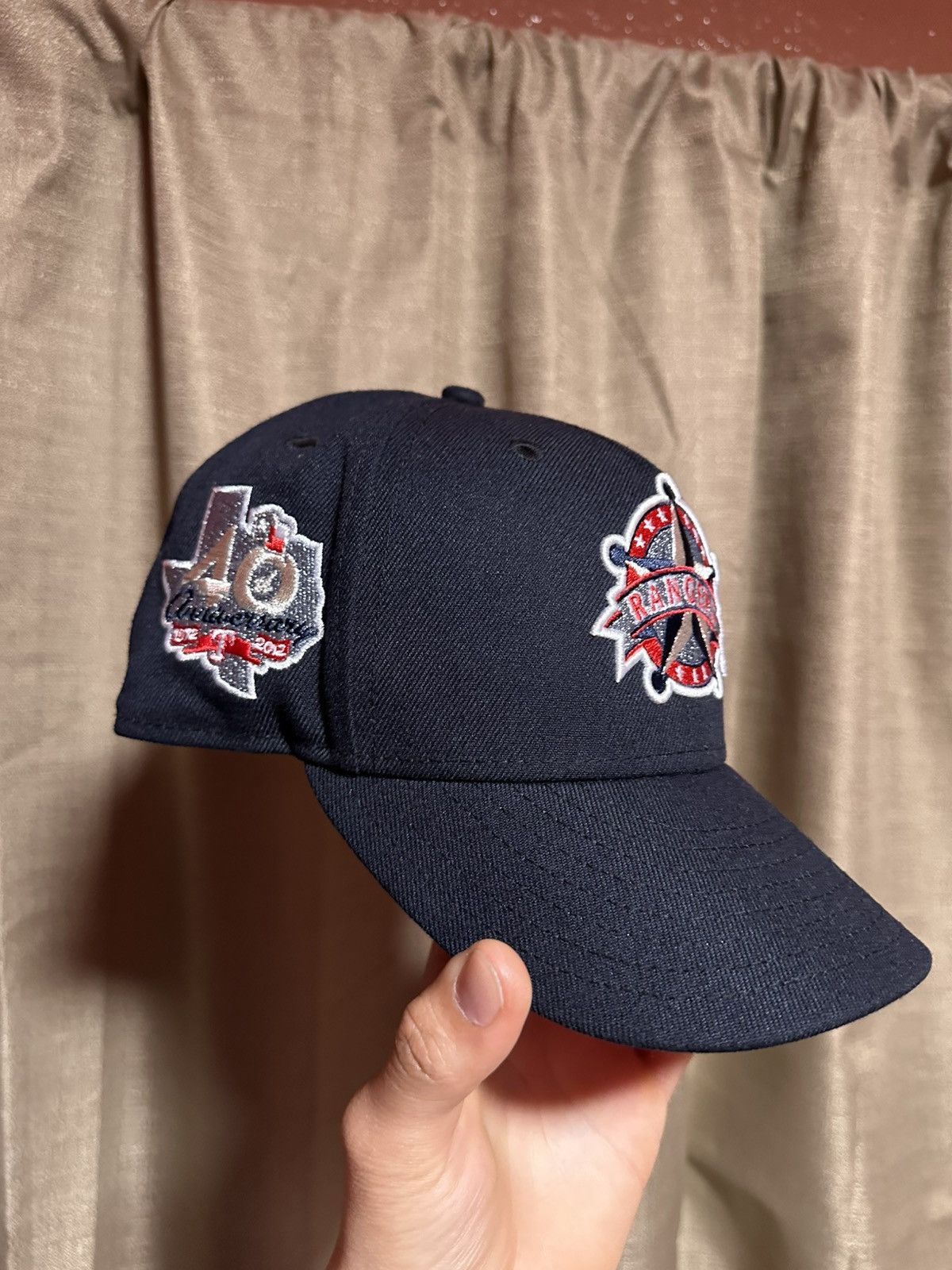 MLB × New Era Texas Rangers Fitted 1/4 New Era Navy Size ONE SIZE - 2 Thumbnail