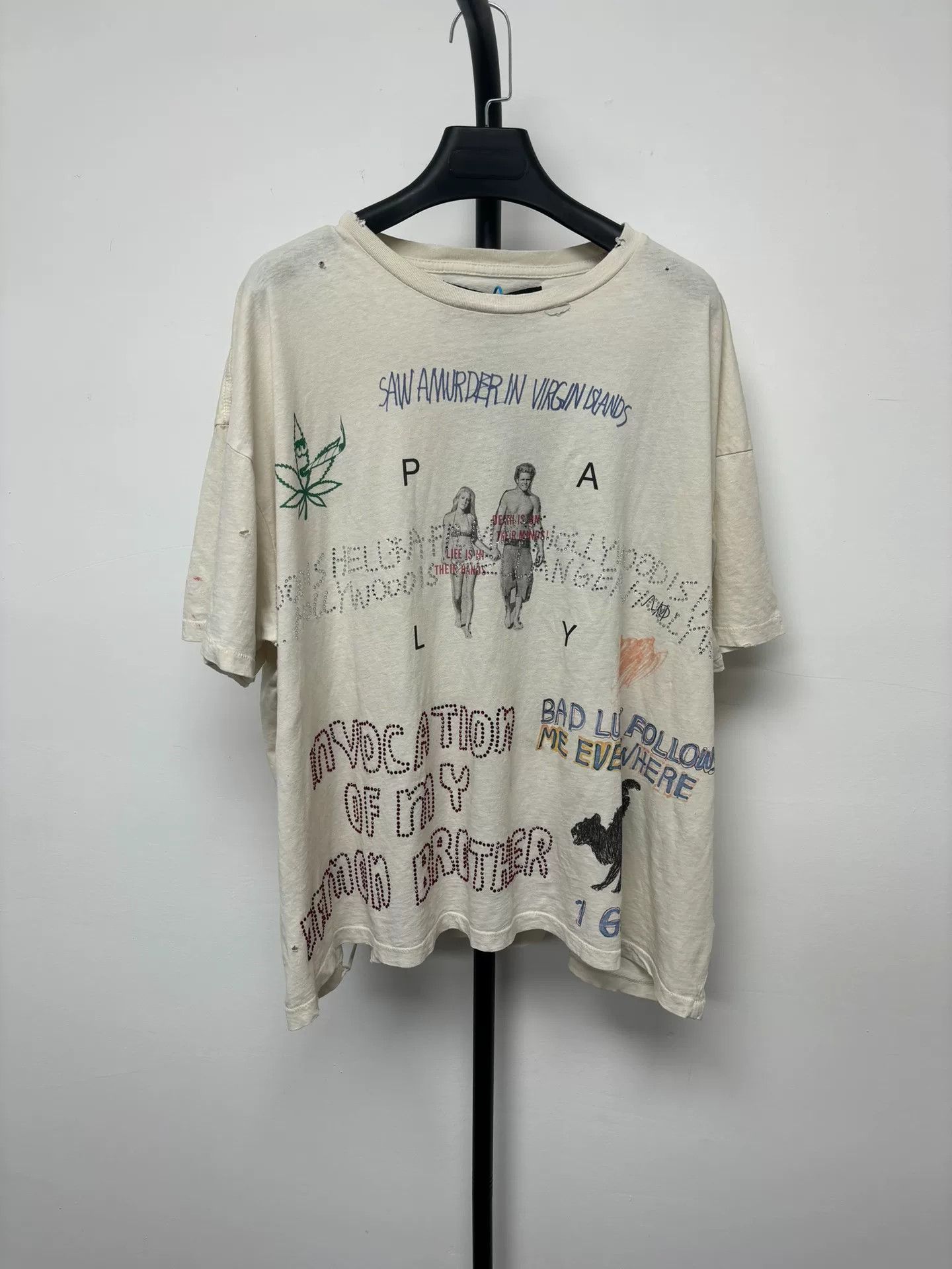 paly hollywood graffiti graphic t-shirt