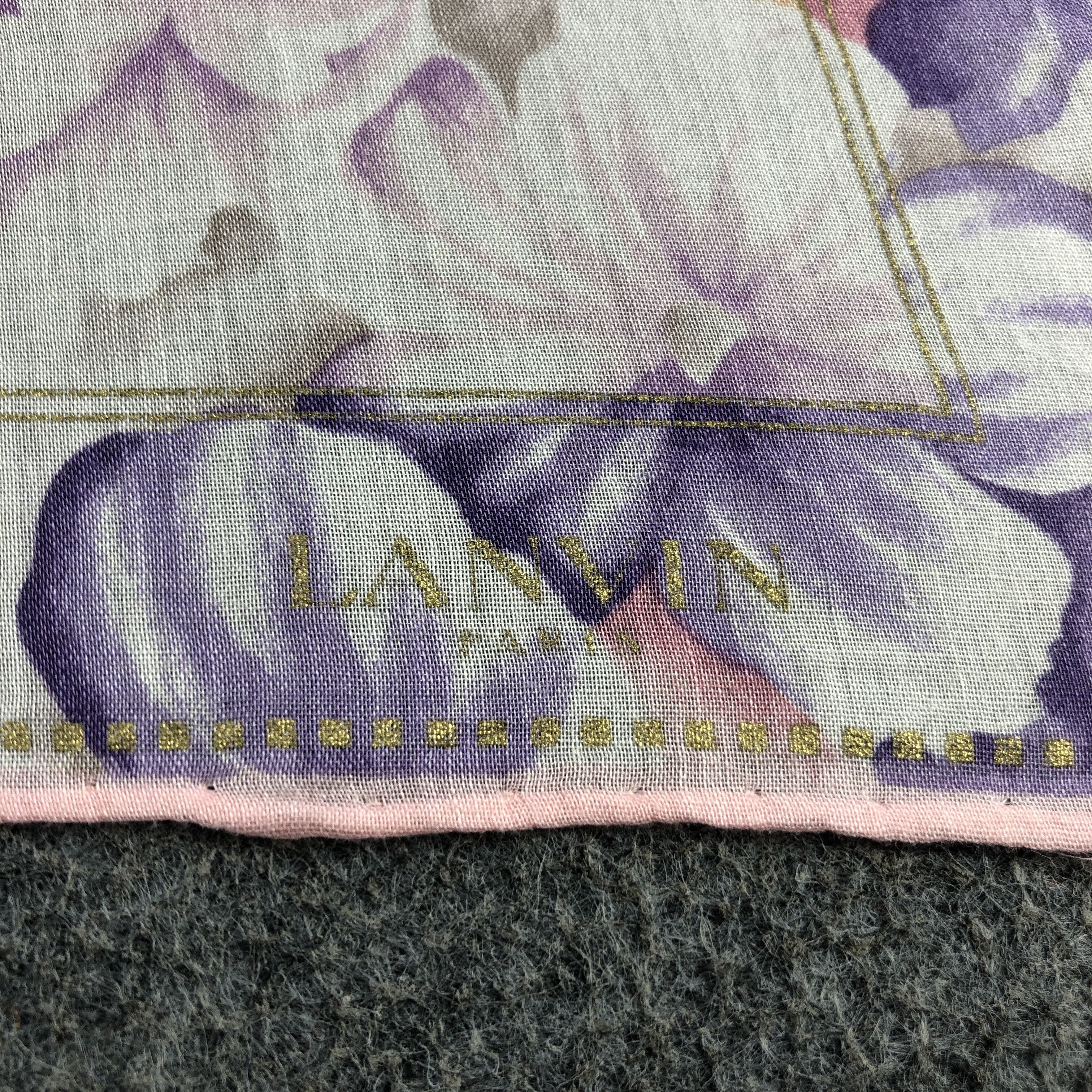 Lanvin × Vintage Lanvin Handkerchief Neckerchief Bandana H2714 Size ONE SIZE - 4 Thumbnail