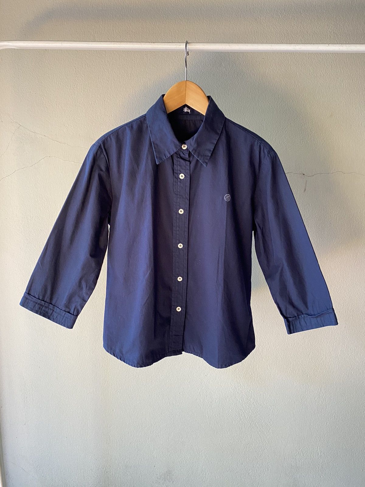 Stussy Stussy Dark Blue Long-Sleeve Shirt Size M / US 6-8 / IT 42-44 - 3 Thumbnail