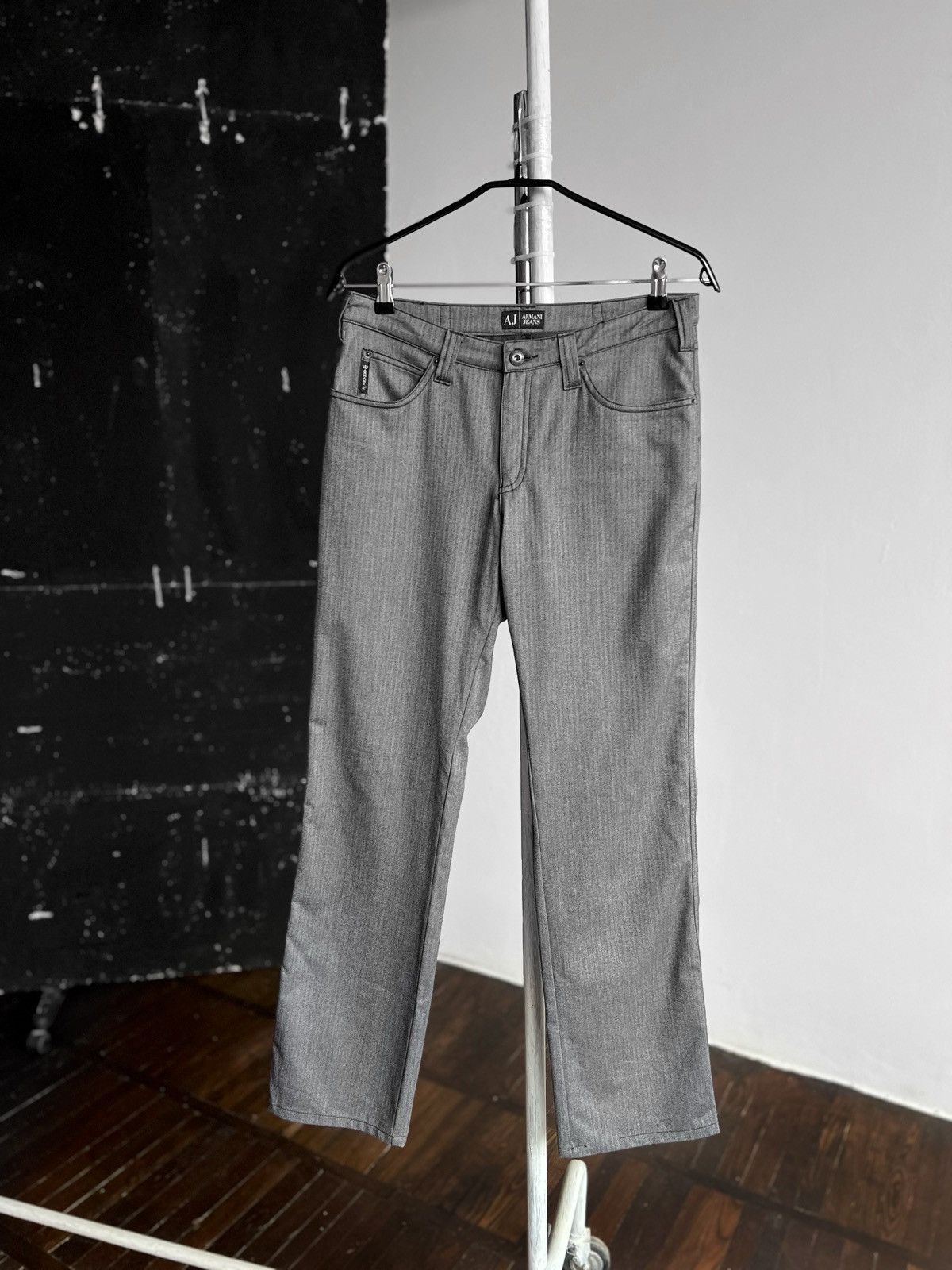 Armani × Emporio Armani Armani Jeans Women Gray Stretch Trouser Pants Zipper Closure Size 30" / US 8 / IT 44 - 1 Thumbnail