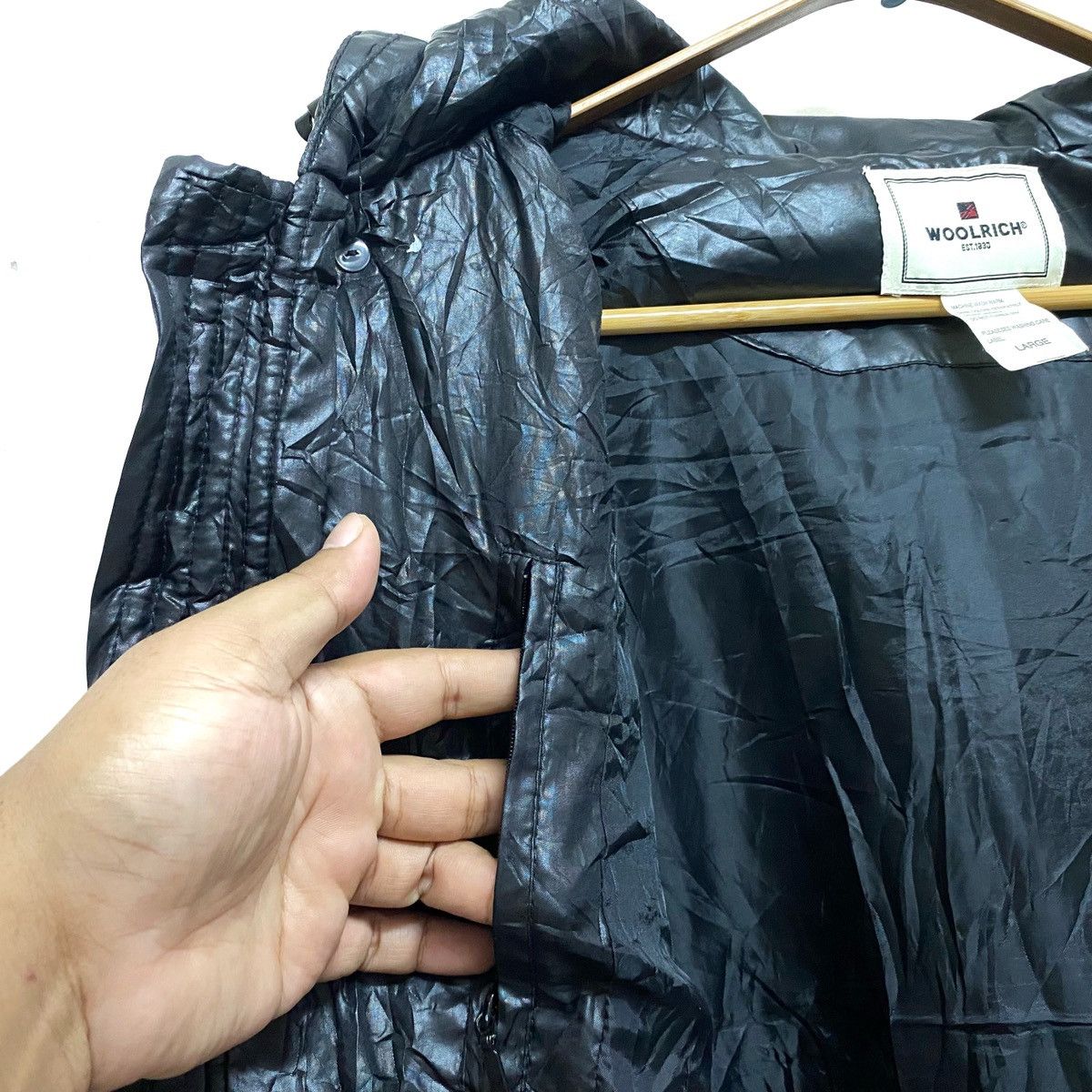 Woolrich Woolen Mills Rare WOOLRICH Puffer Bomber Jacket Hoodie Zipper Button Up Size US L / EU 52-54 / 3 - 9 Thumbnail