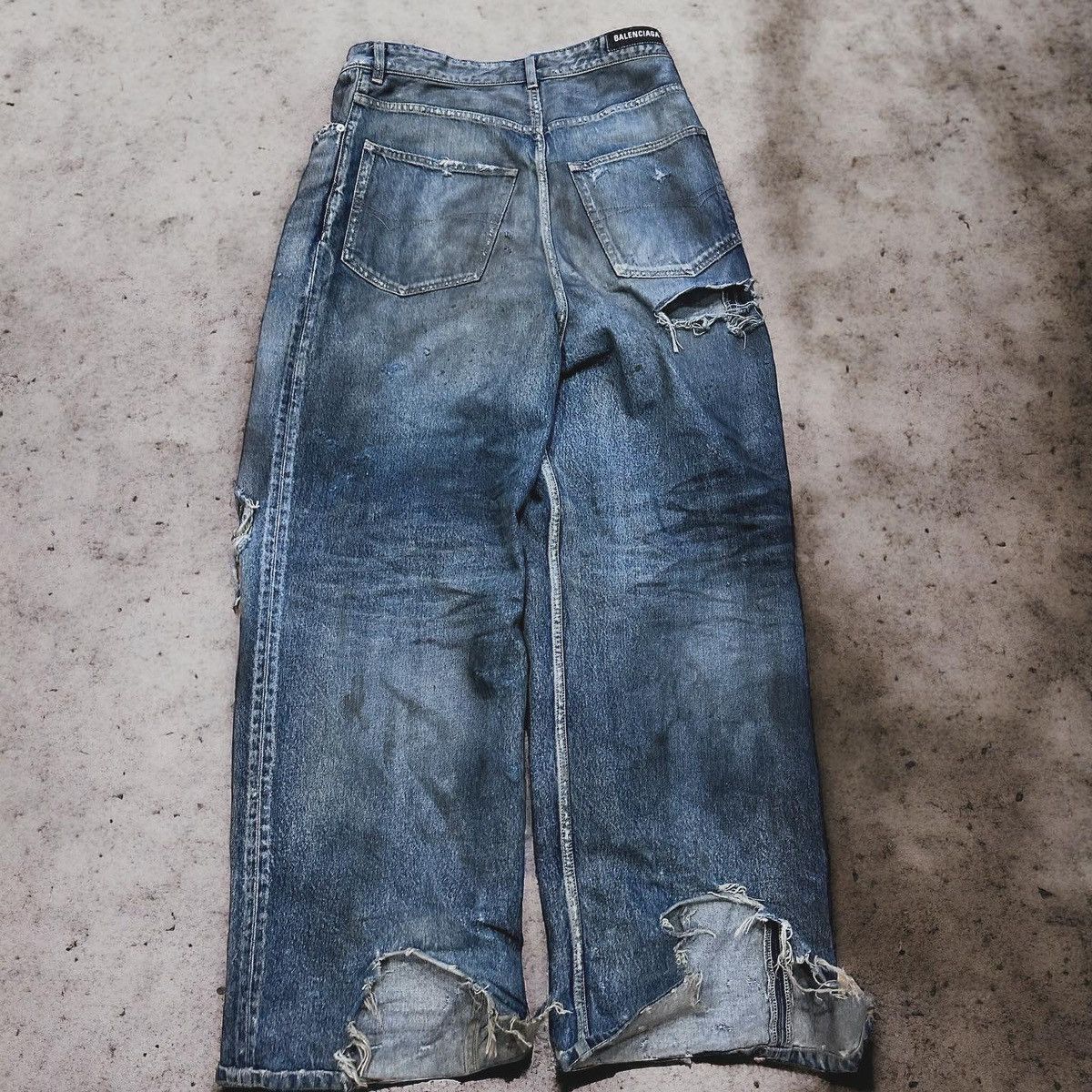 Balenciaga Balenciaga Mud Denim Blue Size US 31 - 2 Thumbnail