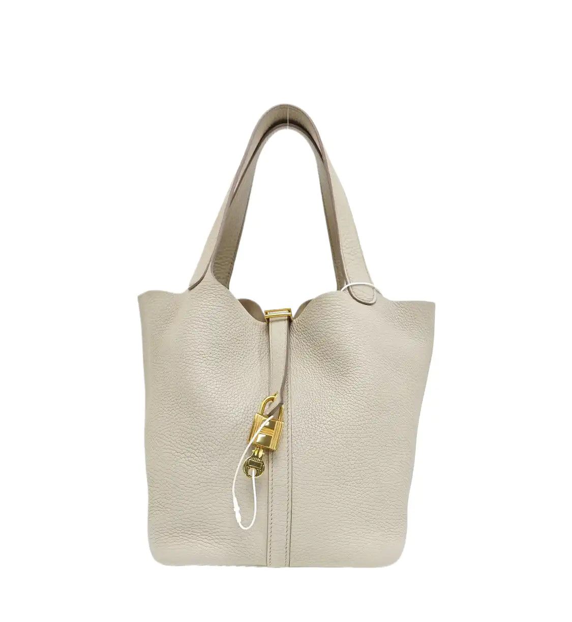 Hermes Hermes Picotin Lock 22 milkshake white Clemence cowhide leather picotin handbag Size ONE SIZE - 1 Thumbnail