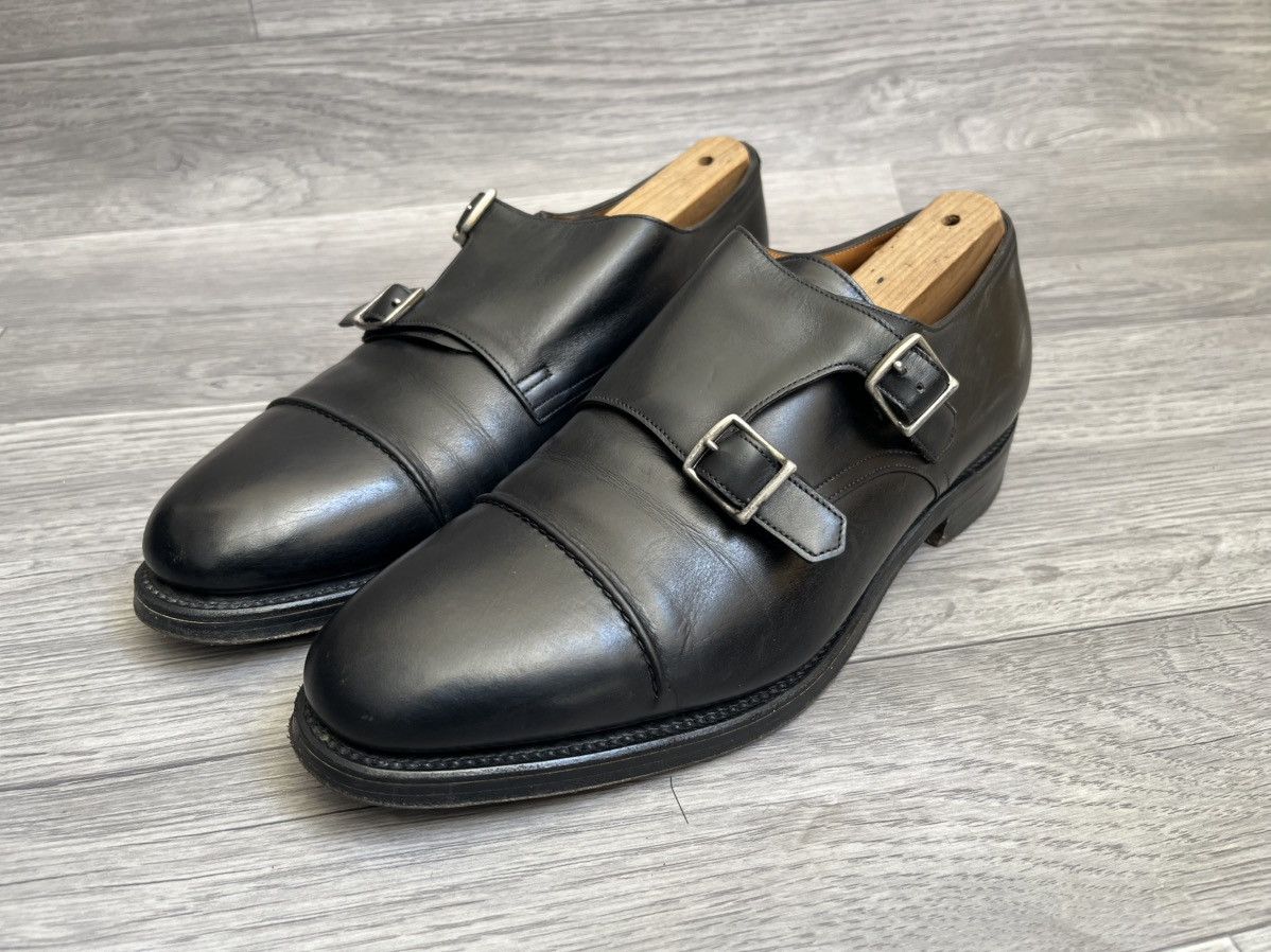 John Lobb John lobb william 2 monk strap black leather dress shoes Size US 8 / EU 41 - 1 Thumbnail