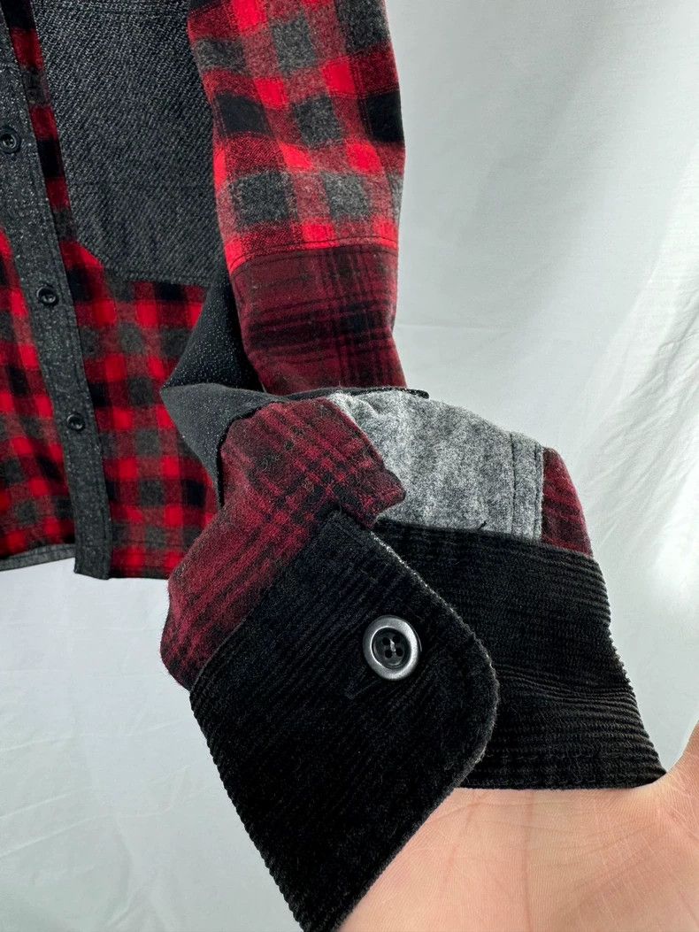 Comme des Garcons Comme Des Garcons Patchwork red plaid shirt Size US M / EU 48-50 / 2 - 6 Thumbnail